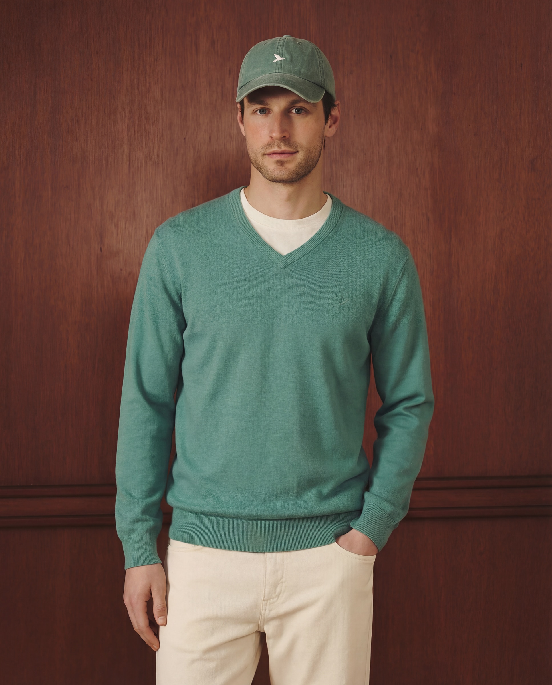 Jersey de hombre cuello pico - Lloyd's - Verde Verde-1