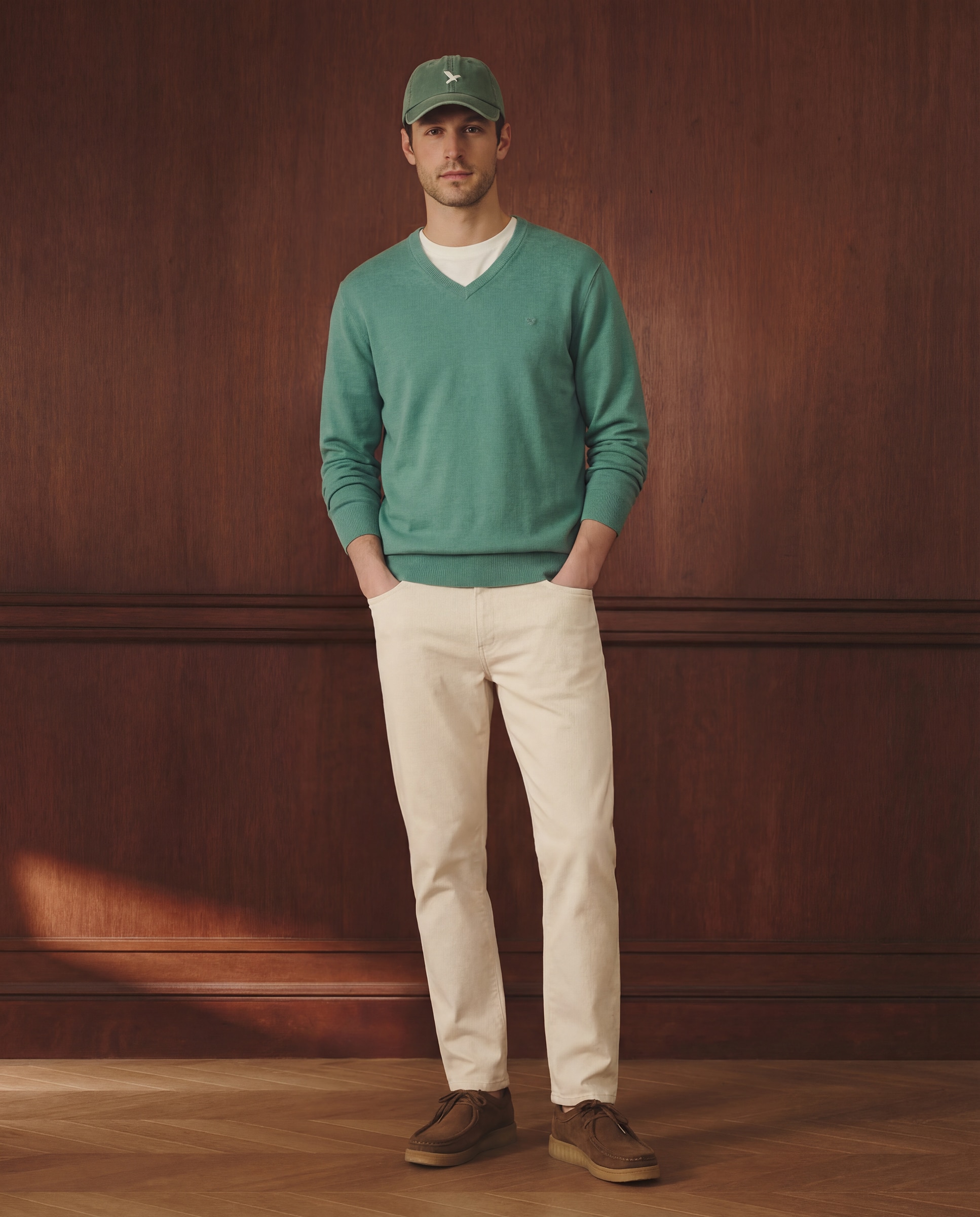 Jersey de hombre cuello pico - Lloyd's - Verde Verde-2