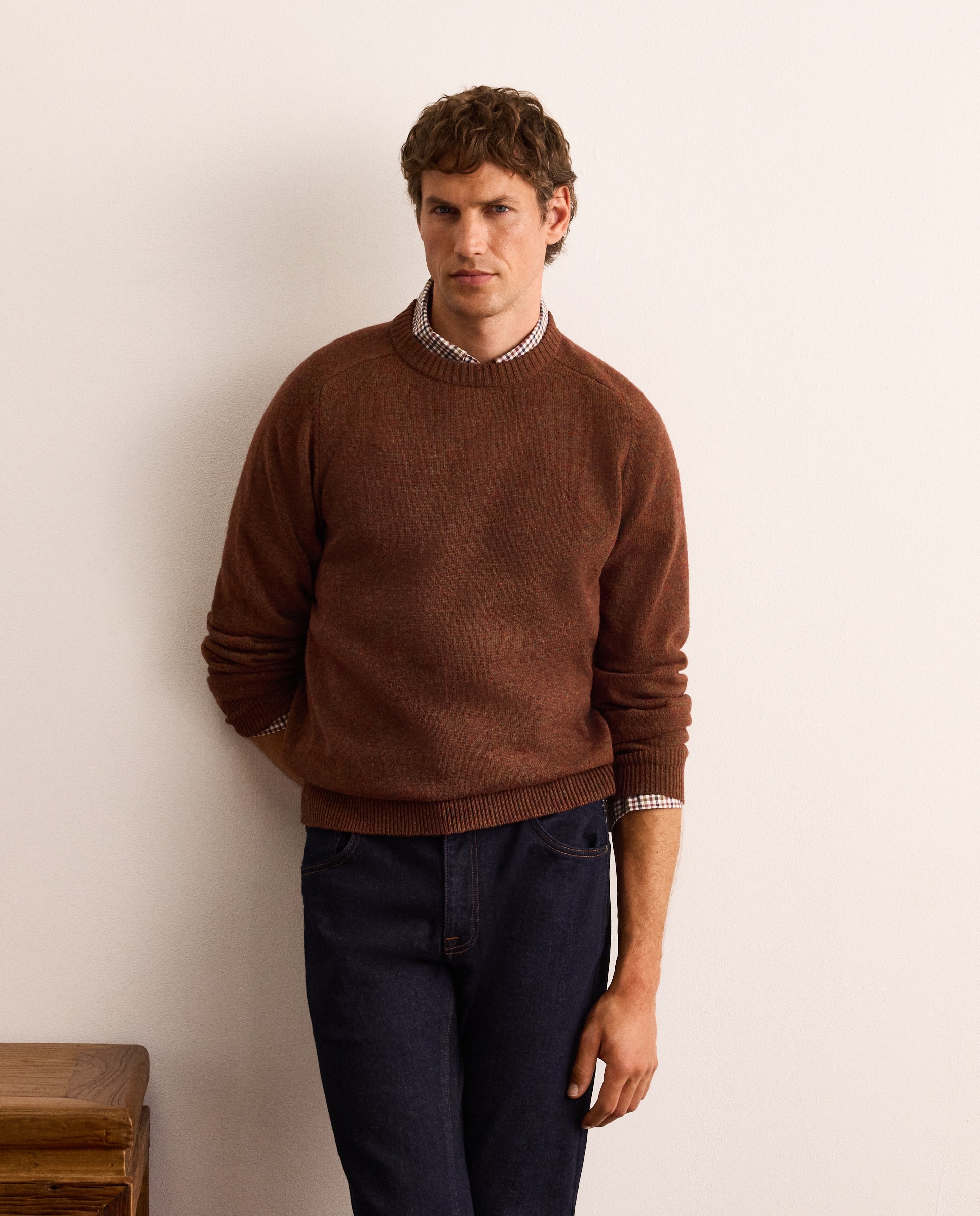 Imagen 1 de Jersey 100% lambswool con cuello redondo hombre - Lloyd's - Marrón claro Marrón claro