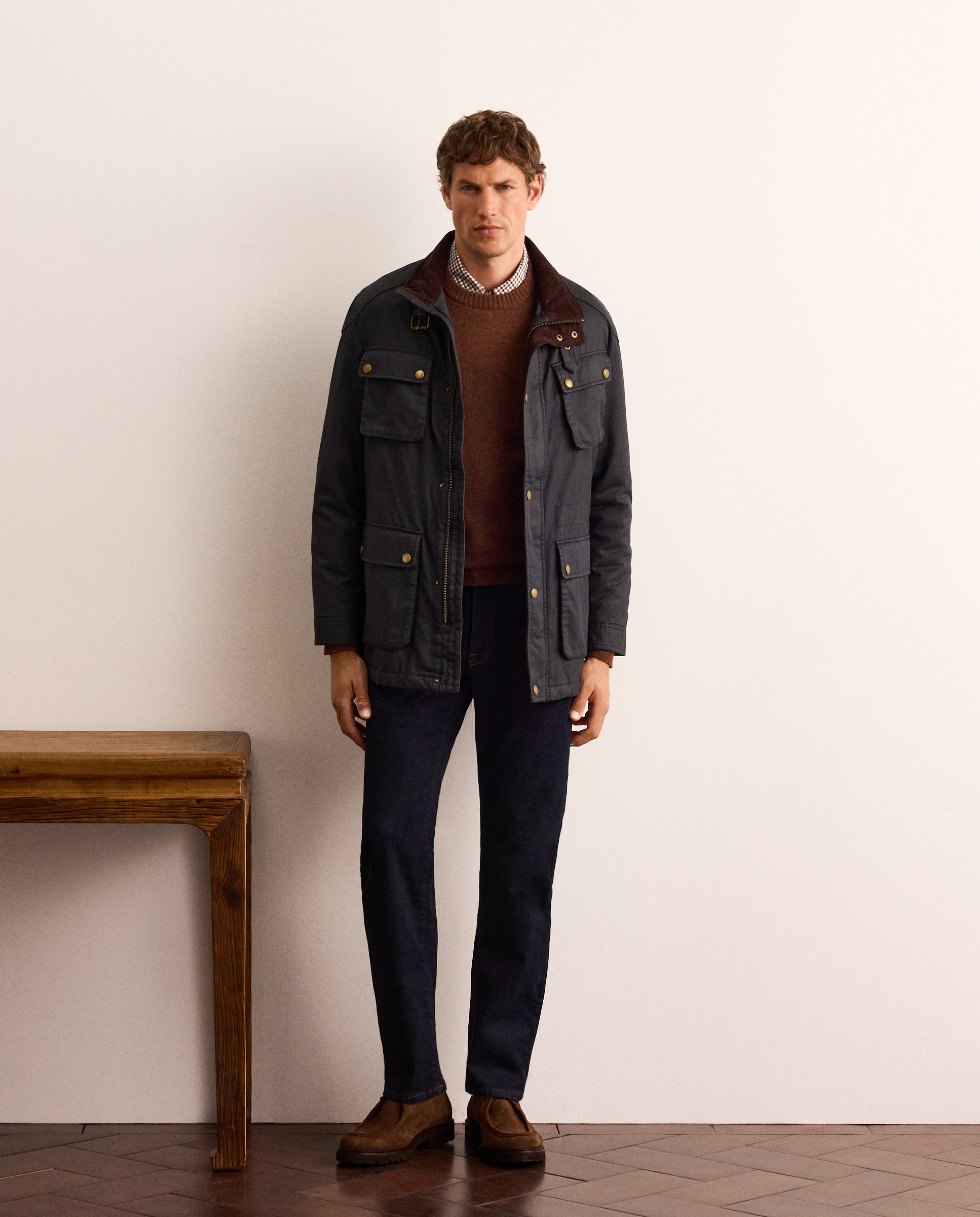 Imagen 2 de Jersey 100% lambswool con cuello redondo hombre - Lloyd's - Marrón claro Marrón claro