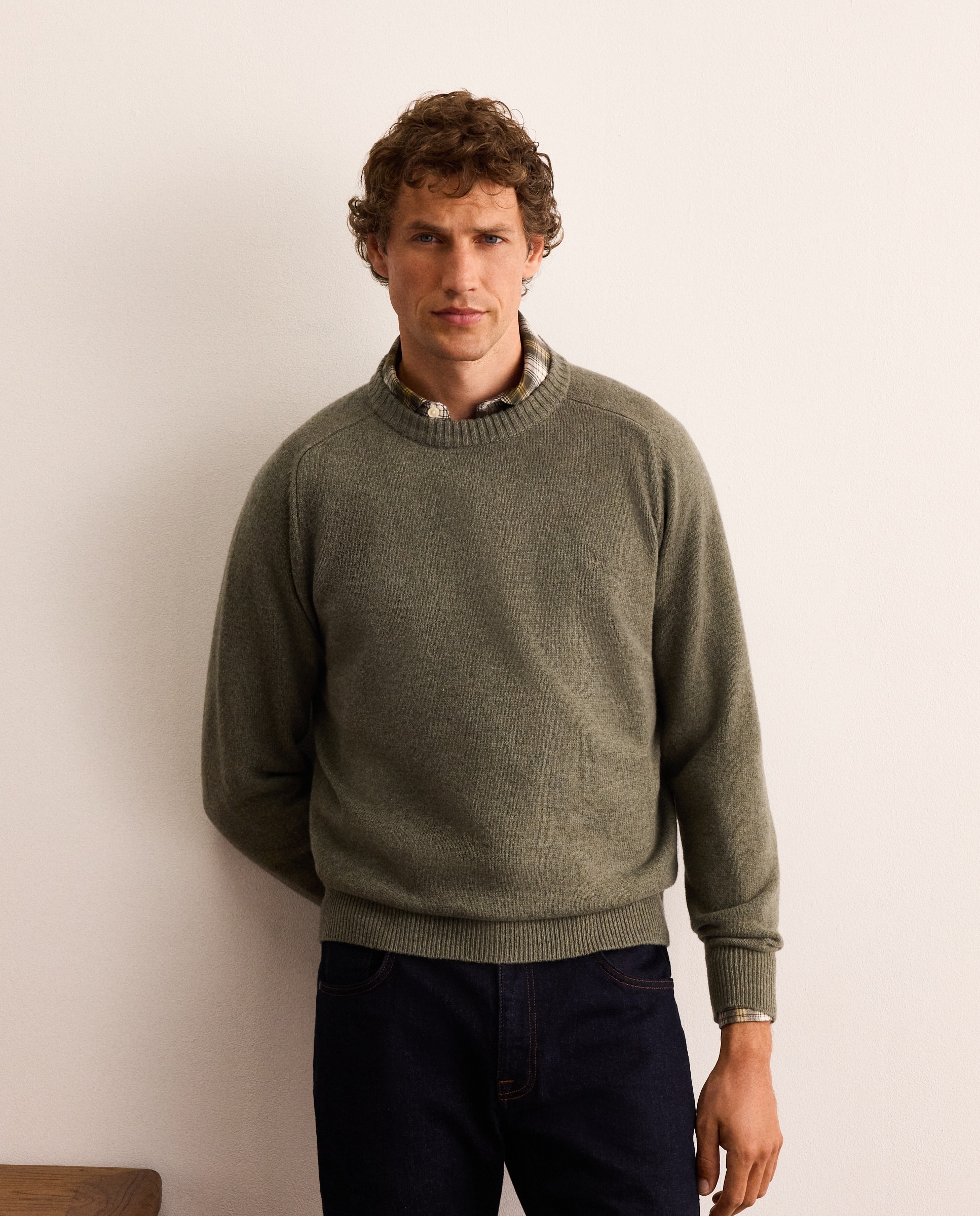 Imagen 1 de Jersey 100% lambswool con cuello redondo hombre - Lloyd's - Verde claro Verde claro