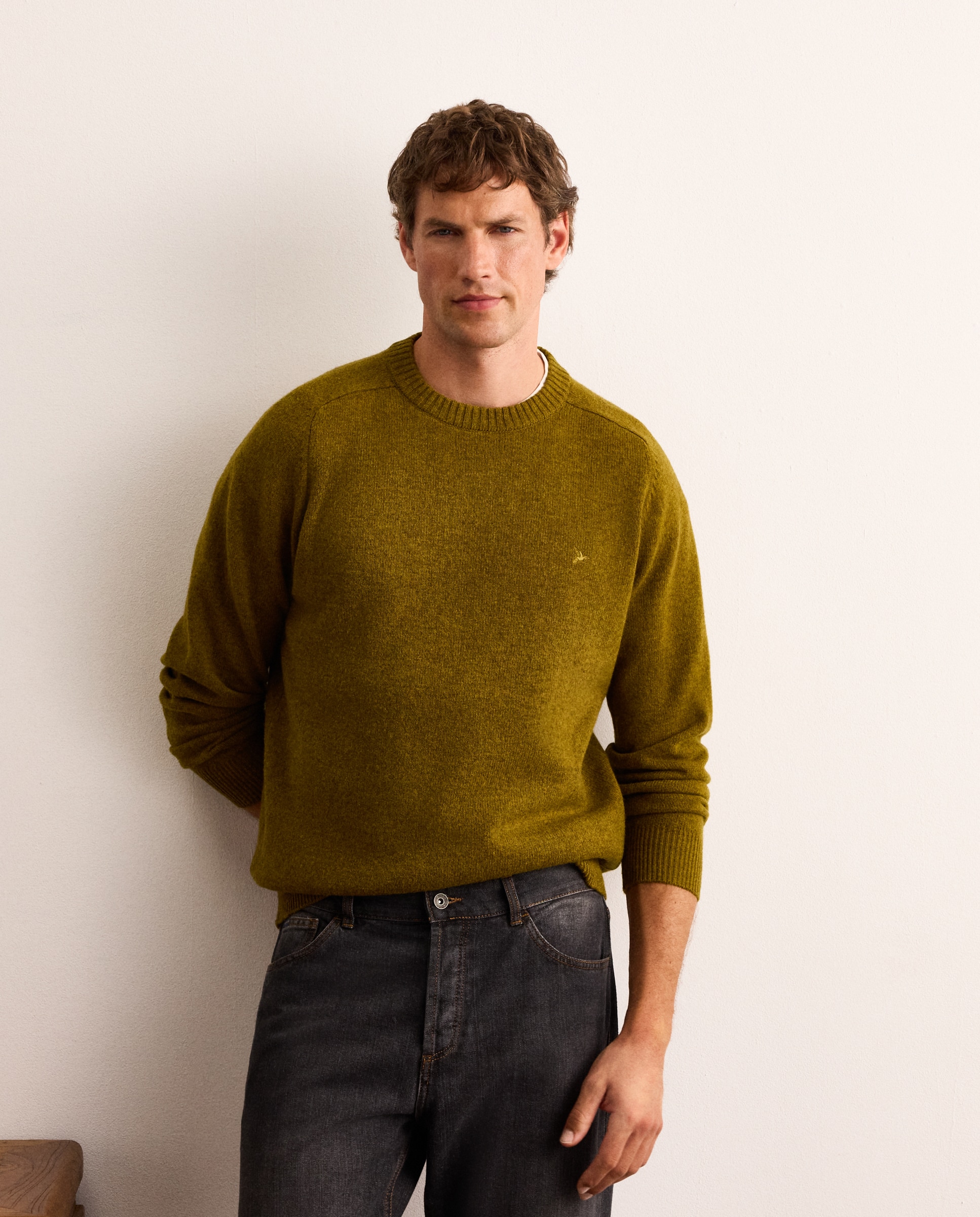 Imagen 2 de Jersey 100% lambswool con cuello redondo hombre - Lloyd's - Amarillo Amarillo