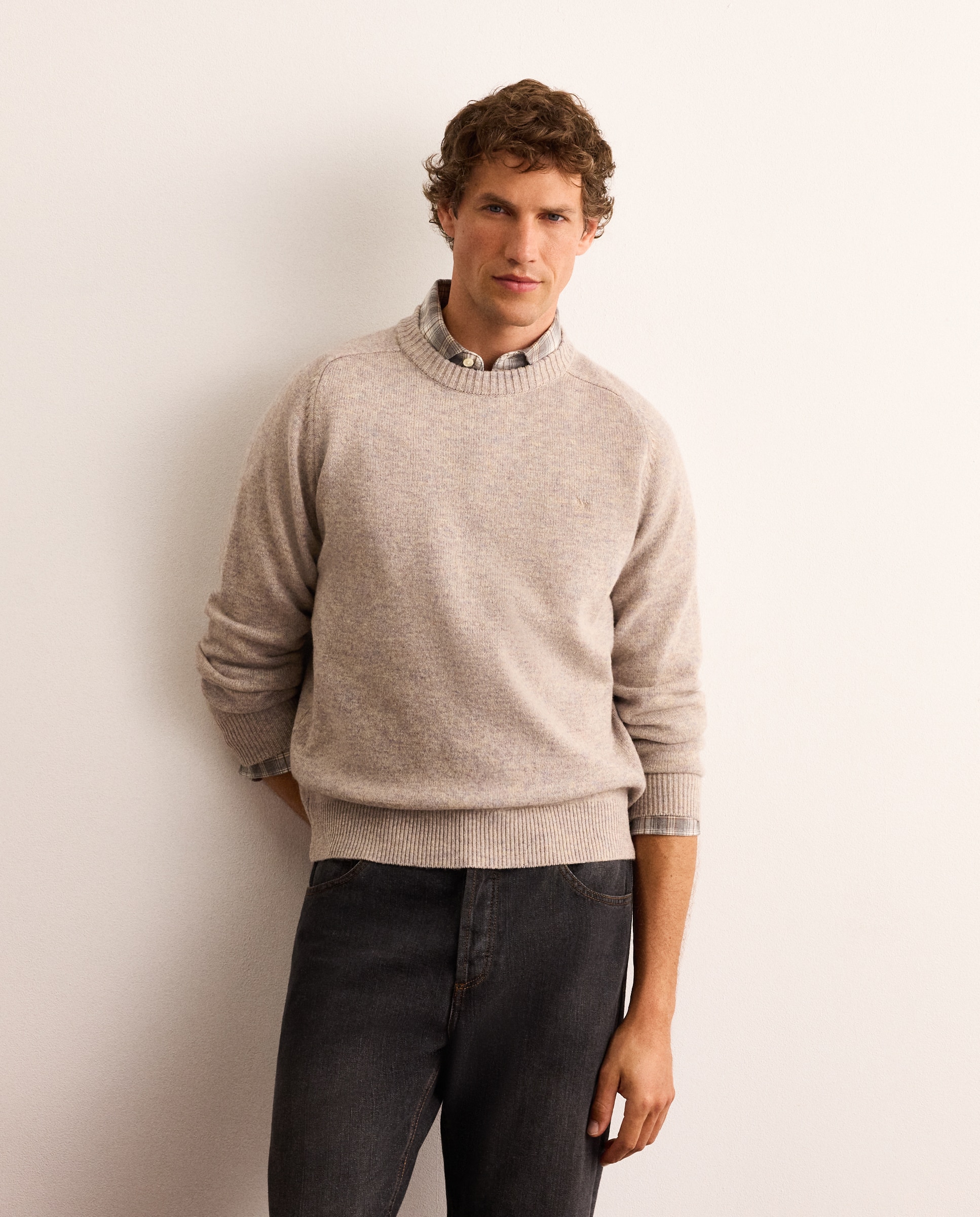 Imagem 0 de Camisola de Malha de Lambswool com Gola Redonda