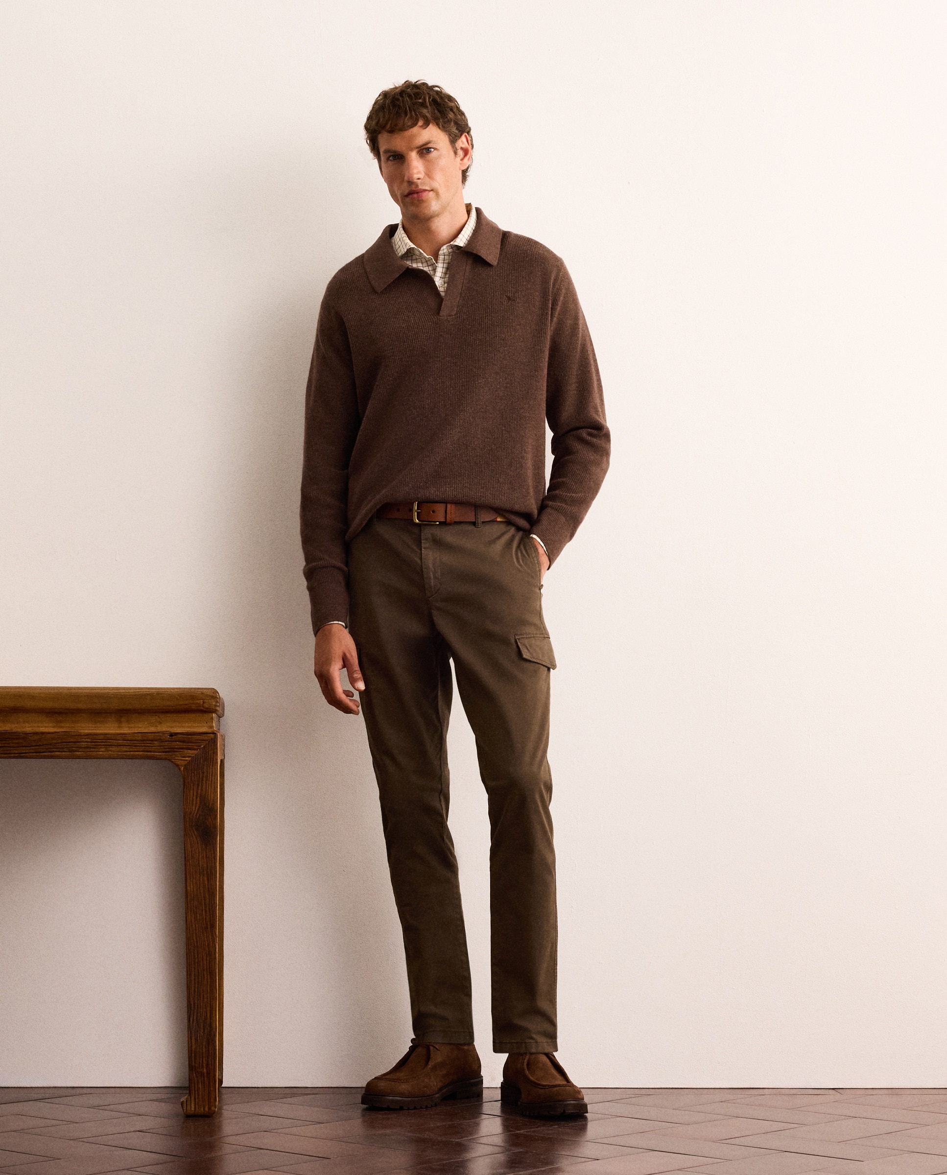 Jersey de hombre cuello polo - Lloyd's - Marrón Marrón-2