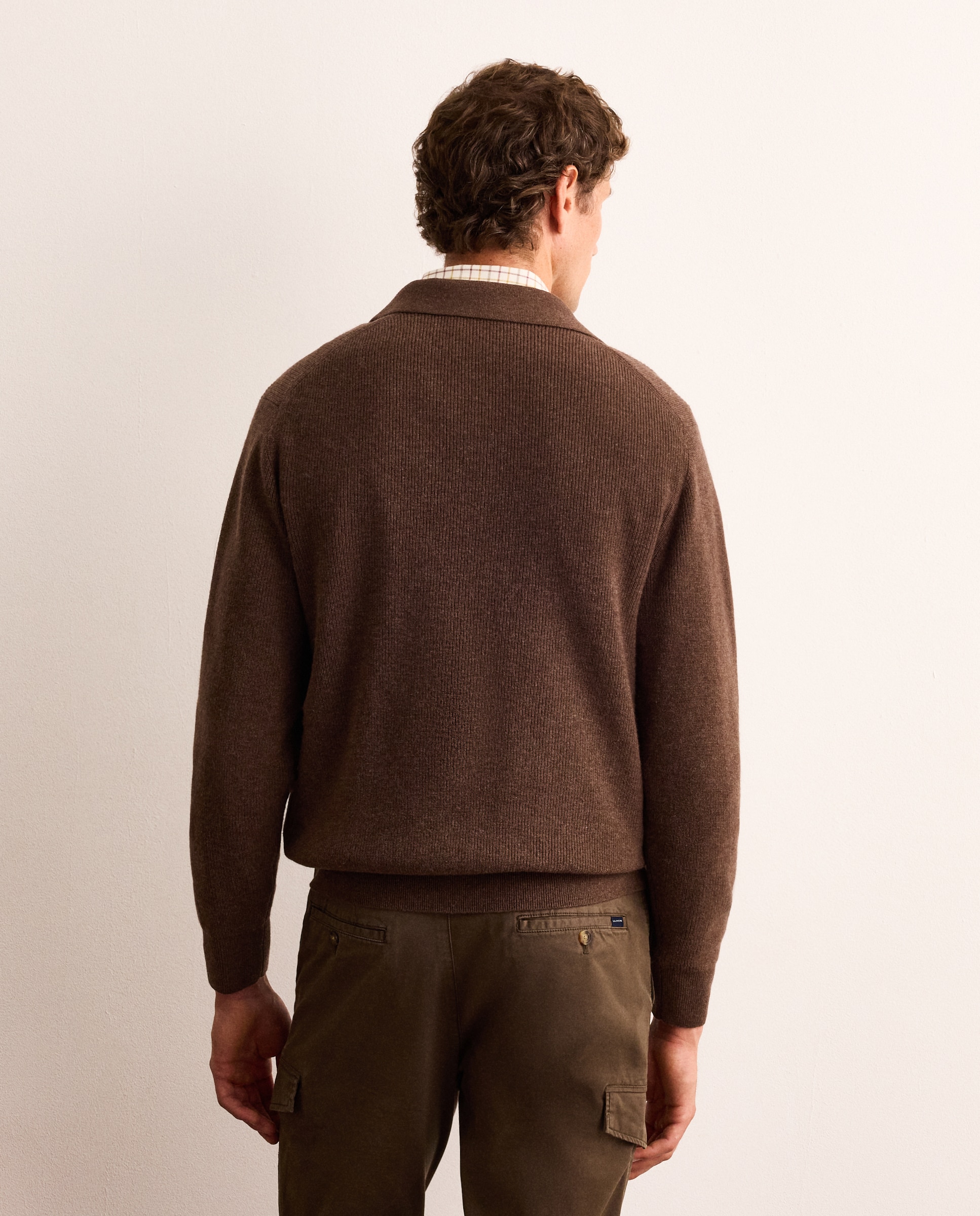Jersey de hombre cuello polo - Lloyd's - Marrón Marrón-3