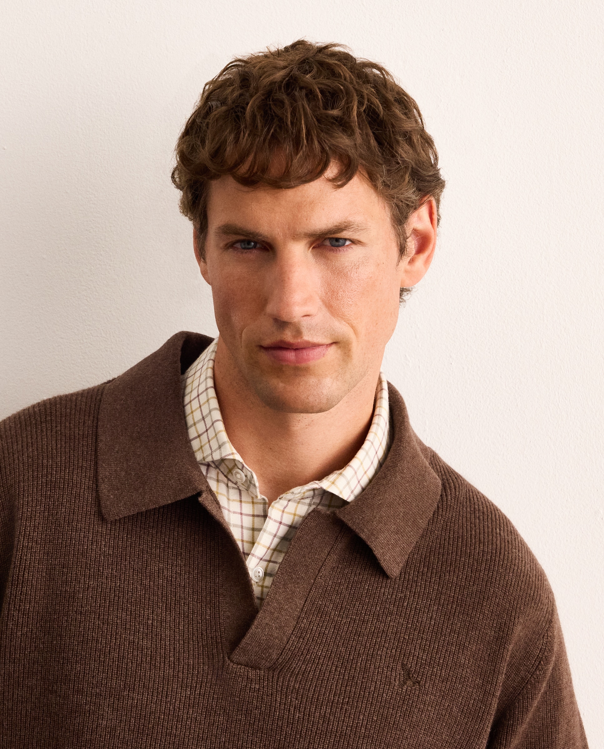 Jersey de hombre cuello polo - Lloyd's - Marrón Marrón-4