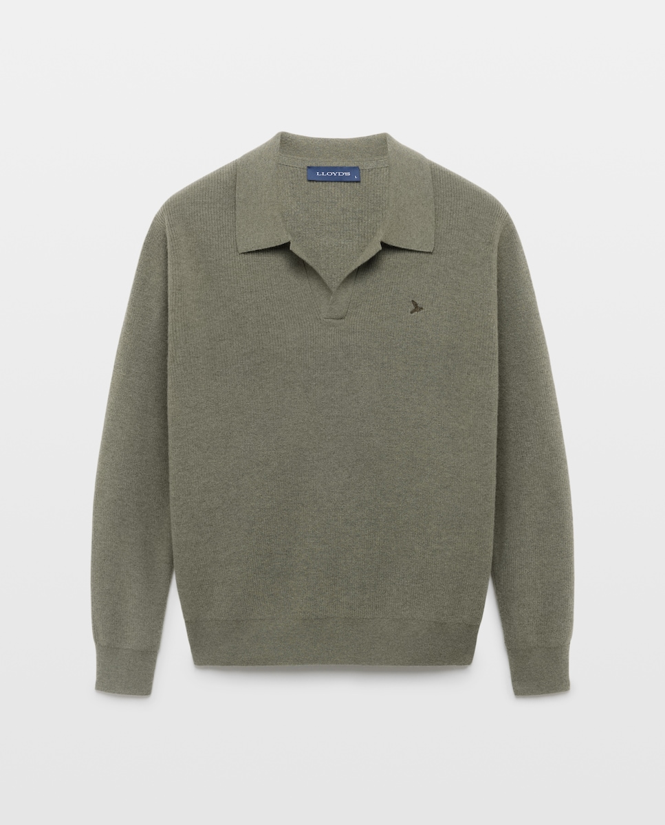 Imagen 0 de Jersey de hombre cuello polo Verde claro