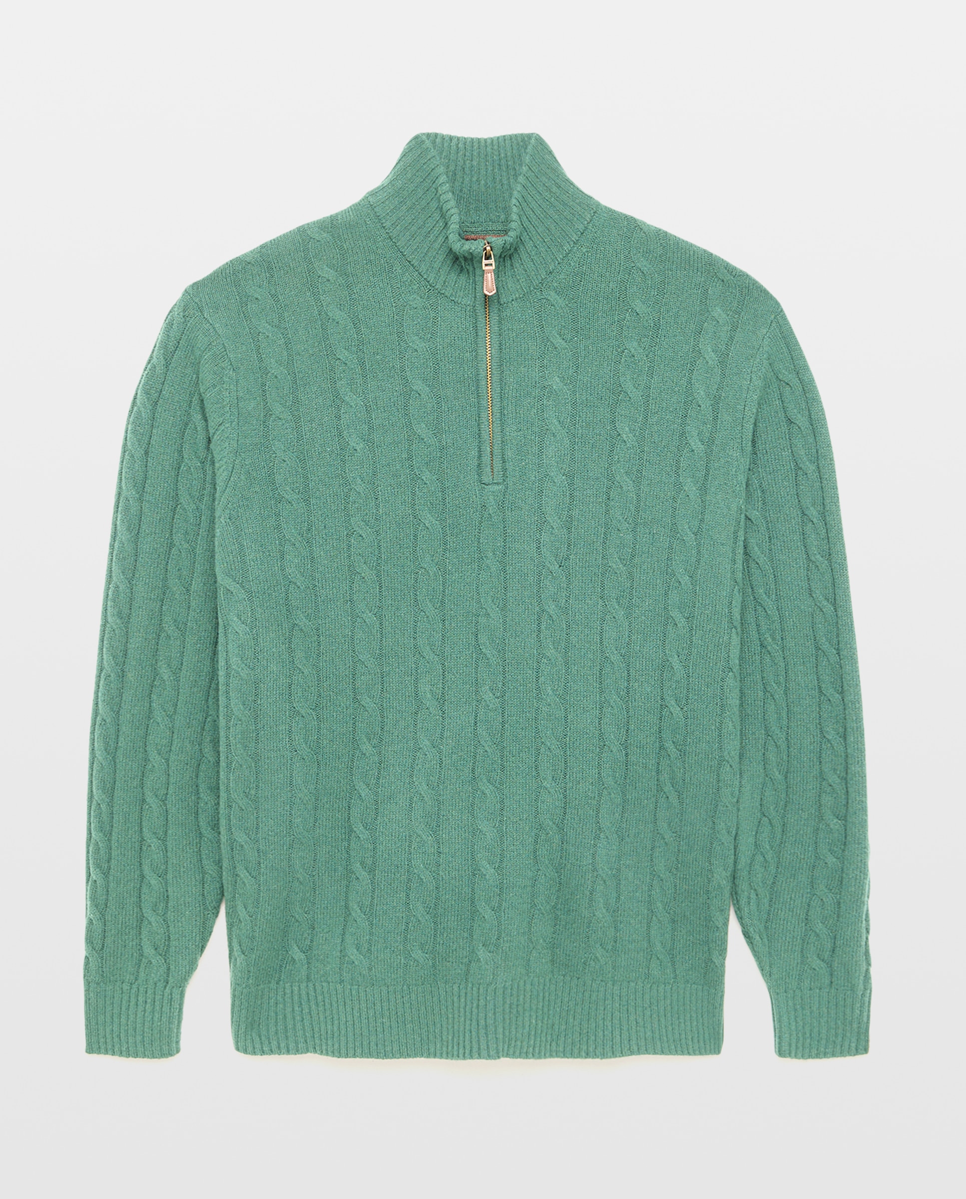 Jersey de hombre de ochos con media cremallera - Lloyd's - Verde oscuro Verde oscuro-5
