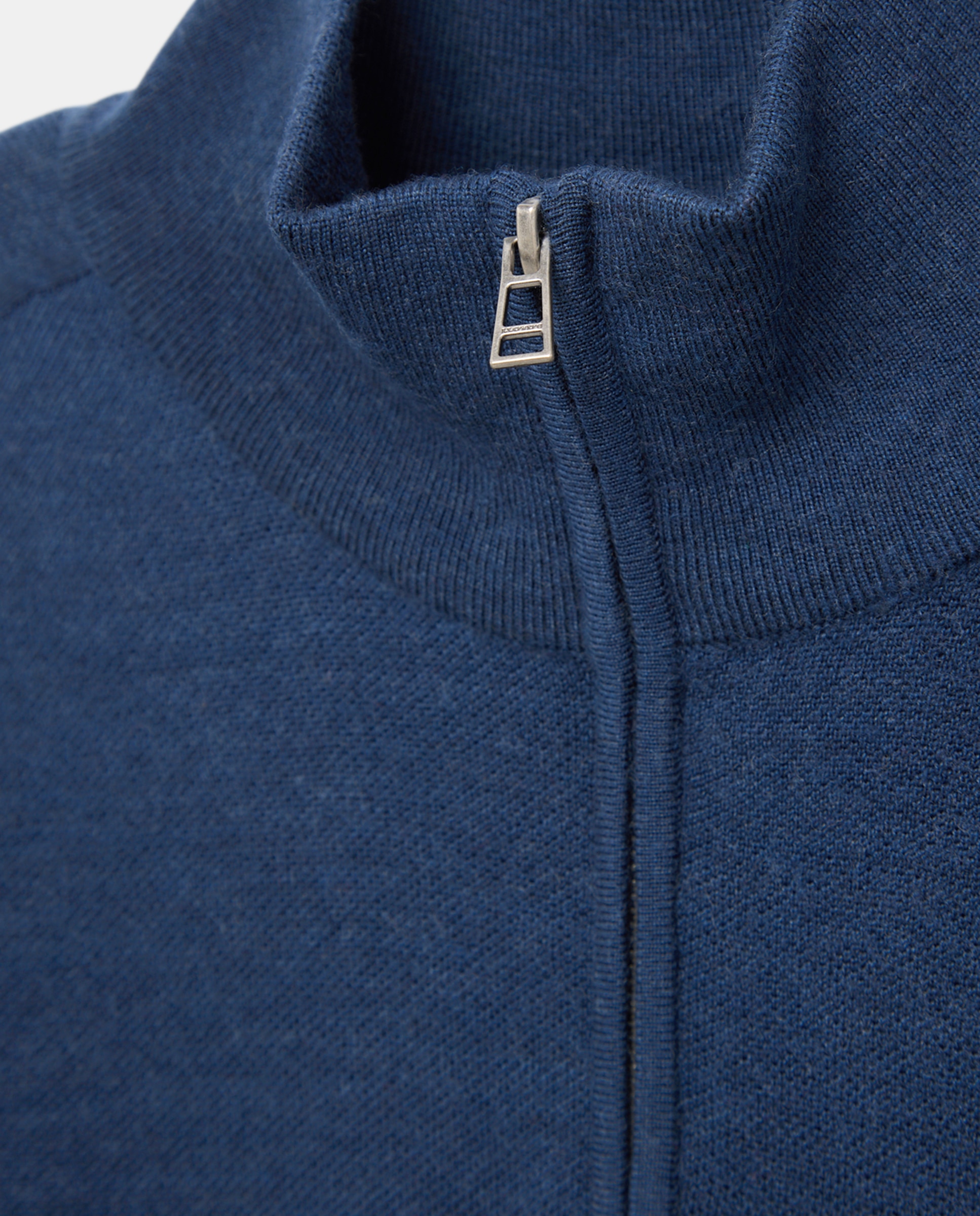 Jersey con estructura de lana merino con media cremallera hombre - Lloyd's - Azul marino Azul marino-2
