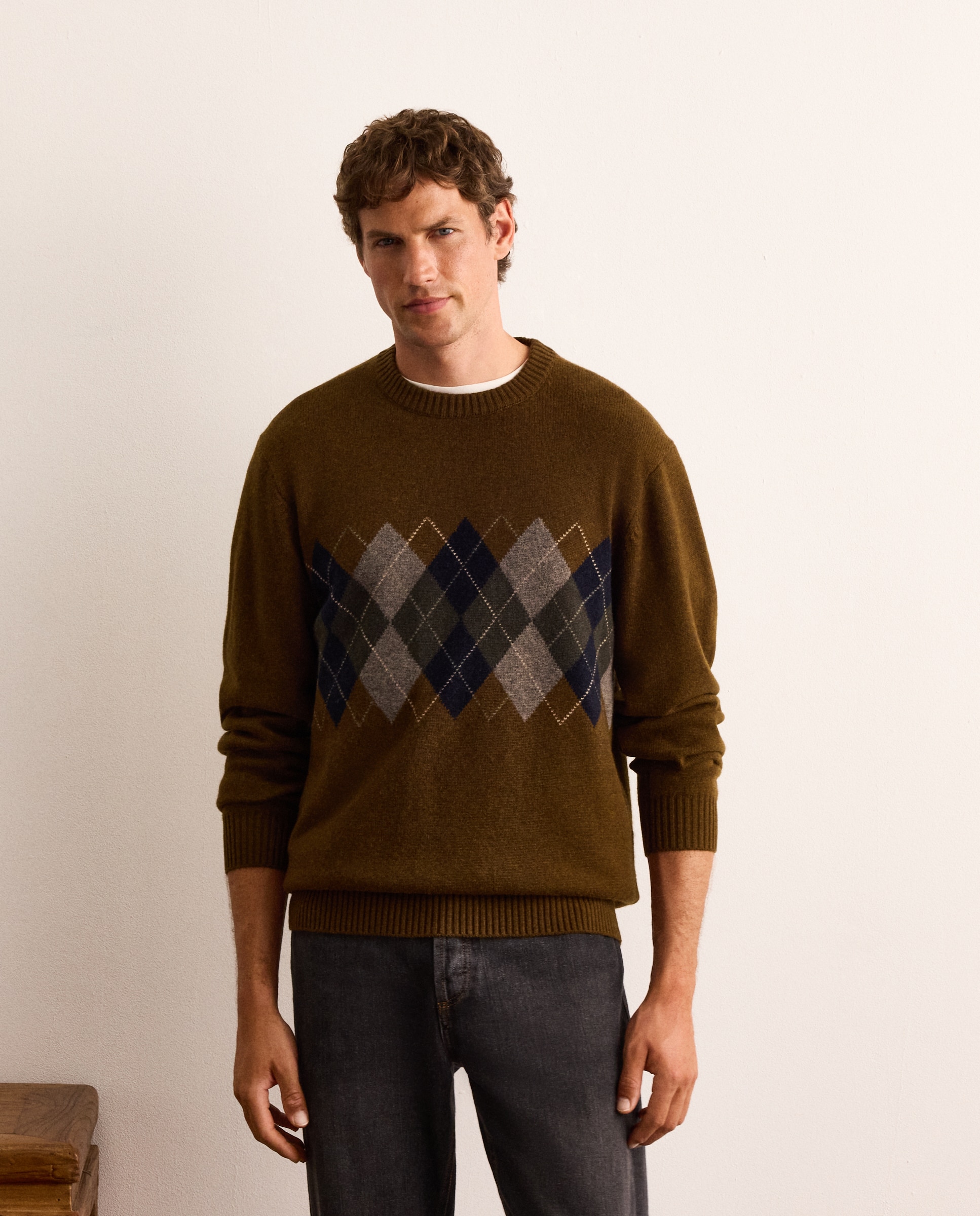 Jersey de hombre con intarsia - Lloyd's - Amarillo Amarillo-1