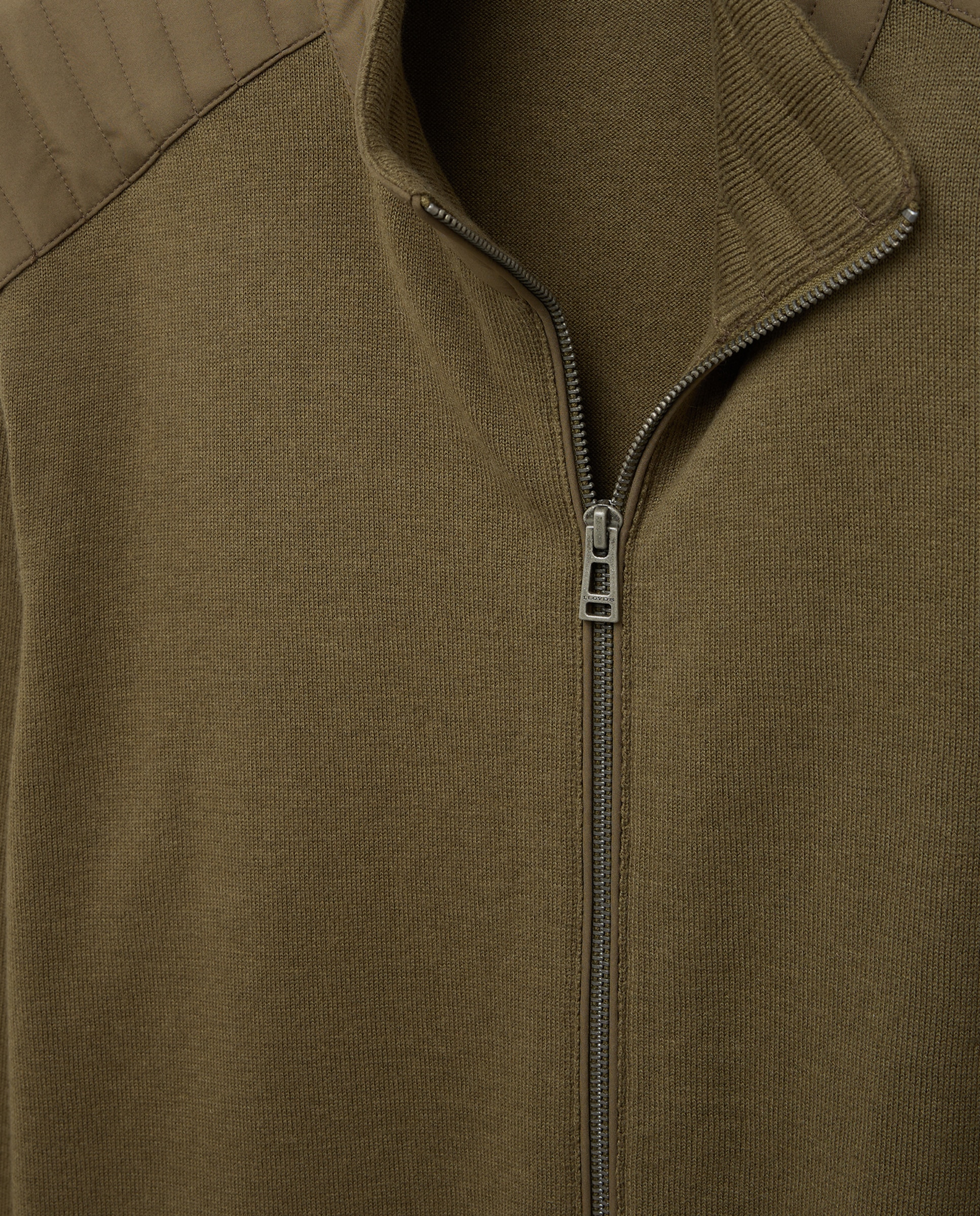 Cardigan de hombre con contrastes - Lloyd's - Kaki Kaki-5