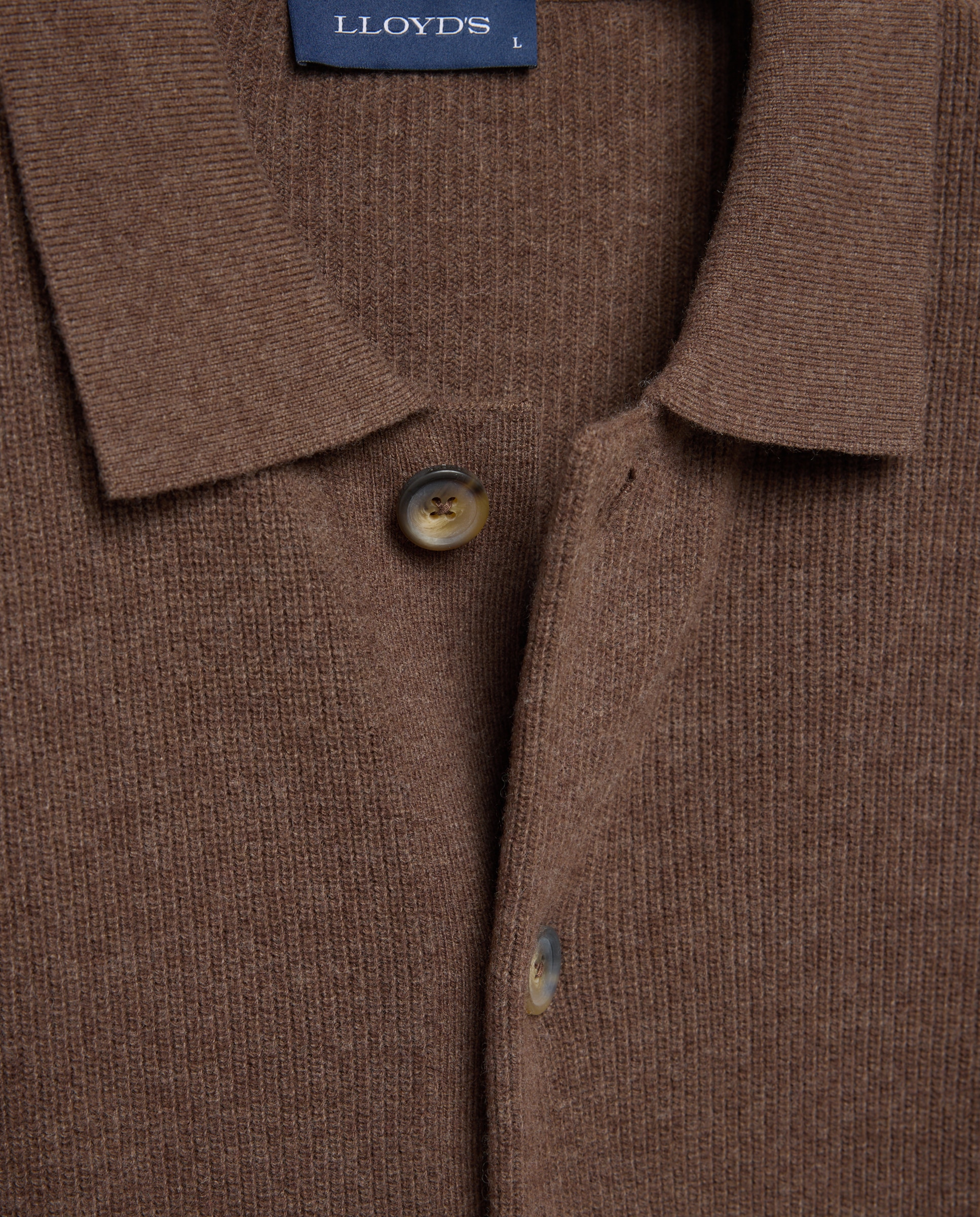 Cardigan de hombre en punto inglés - Lloyd's - Marrón Marrón-5