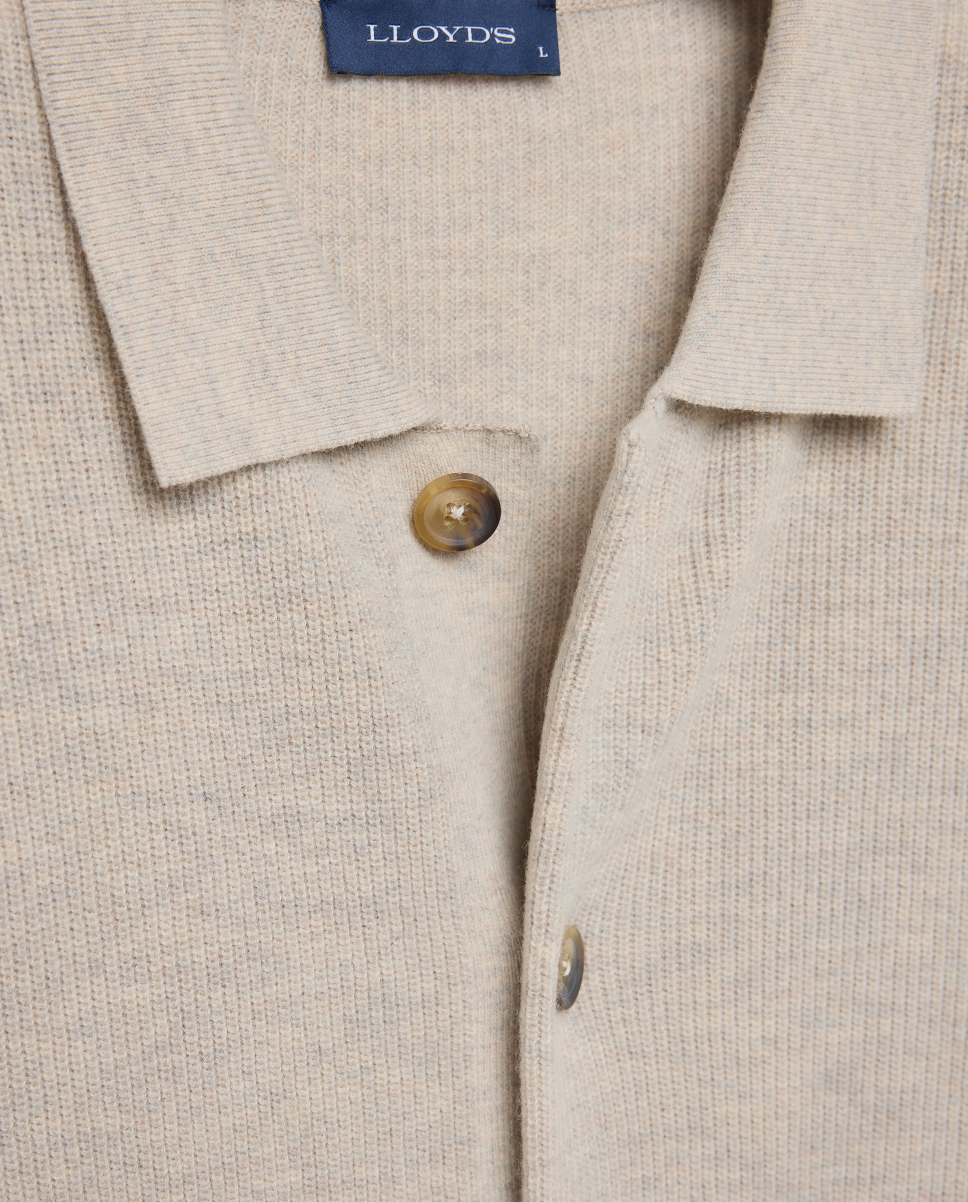 Cardigan de hombre en punto inglés - Lloyd's - Gris claro Gris claro-6