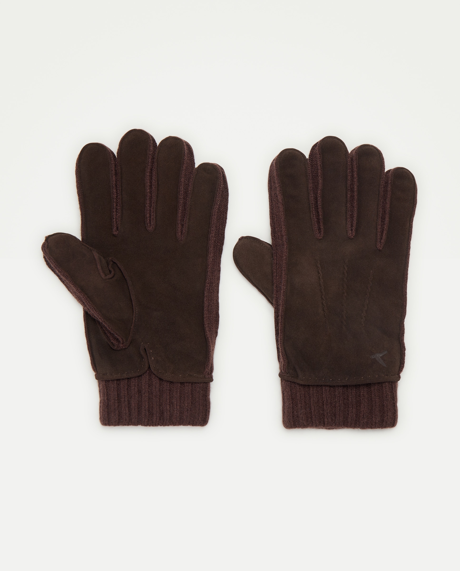 Guantes de hombre de piel y lana - Lloyd's - Marrón Marrón-1