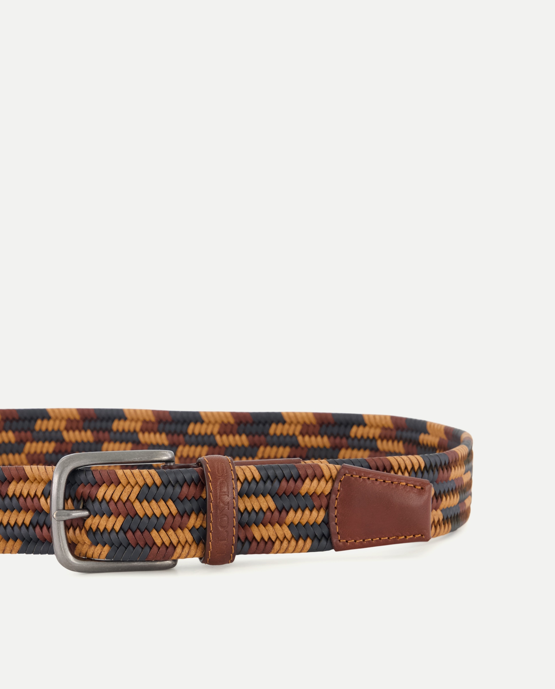 Cinto Entrançado em Pele Multicolor-3