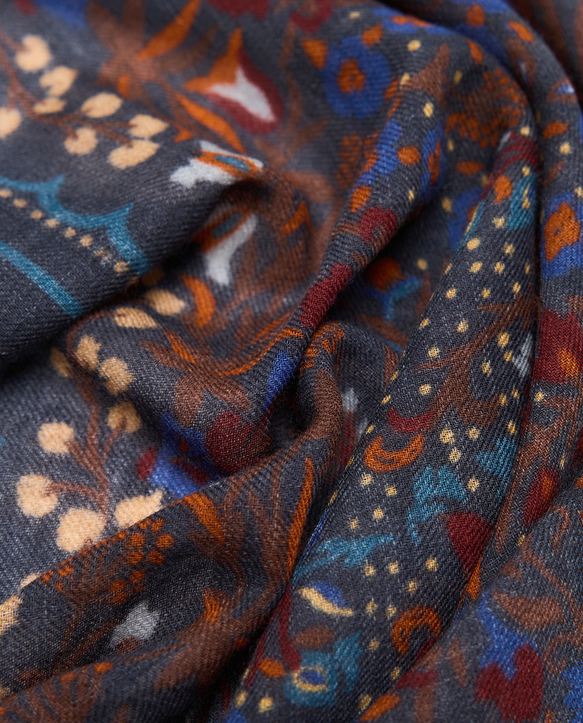Pañuelo estampado de lana hombre - Lloyd's - Azul marino Azul marino-3
