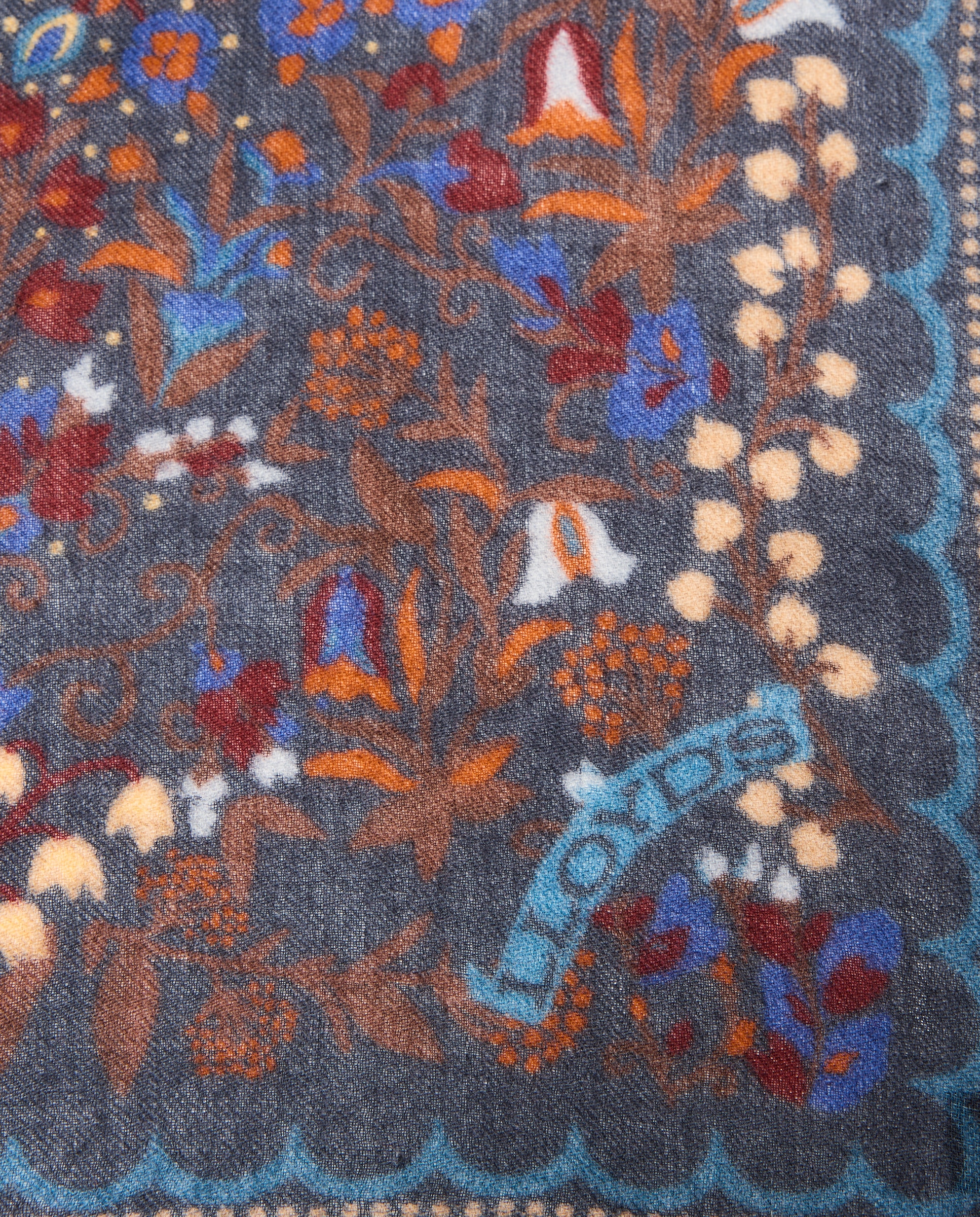 Pañuelo estampado de lana hombre - Lloyd's - Azul marino Azul marino-4