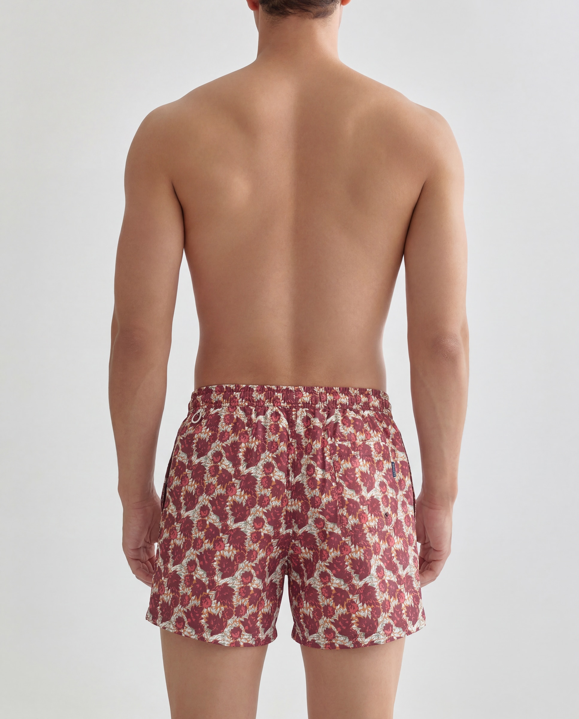 Calções de Banho com Estampado Bordeaux-6