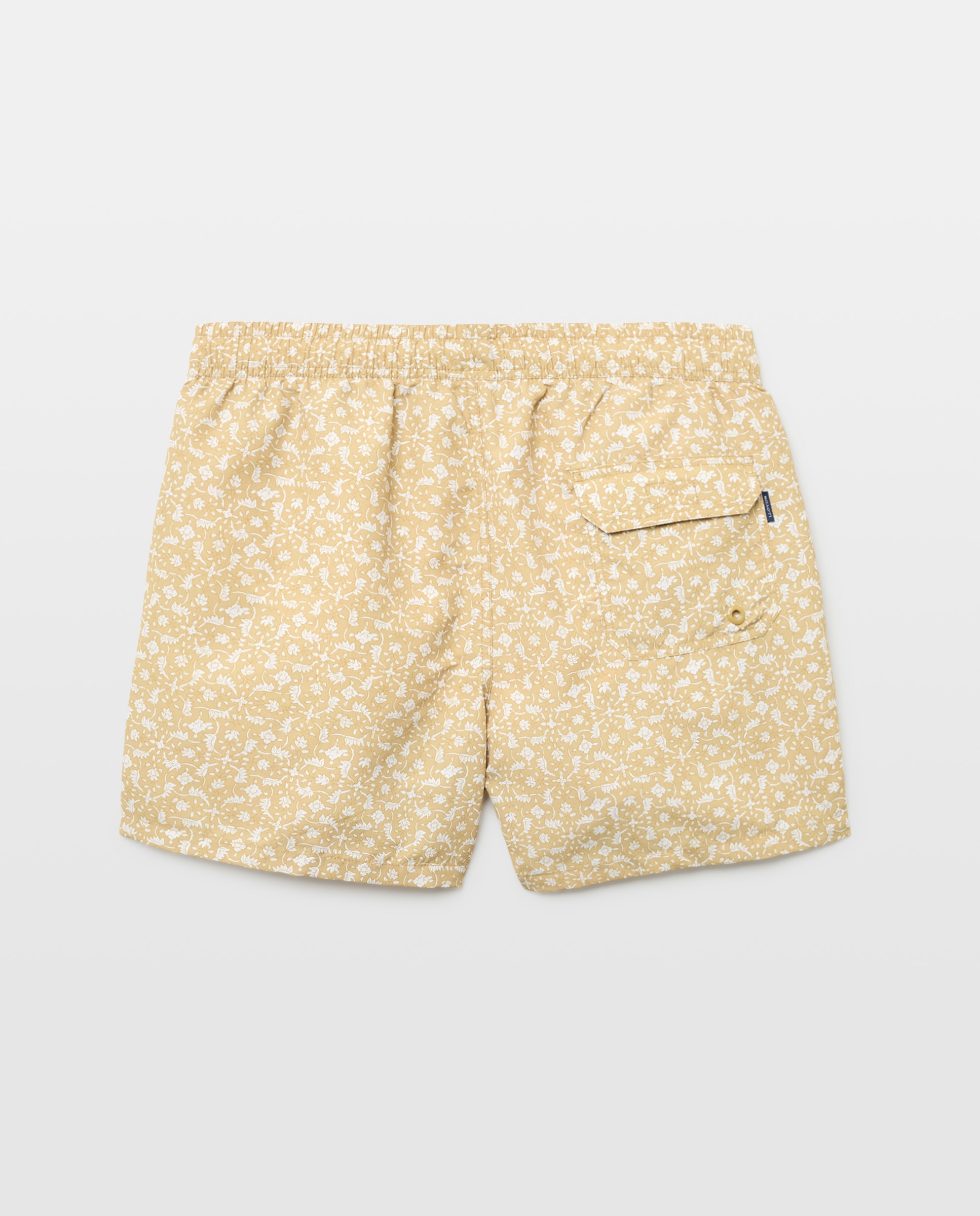 Calções de Banho com Estampado Mostarda-2