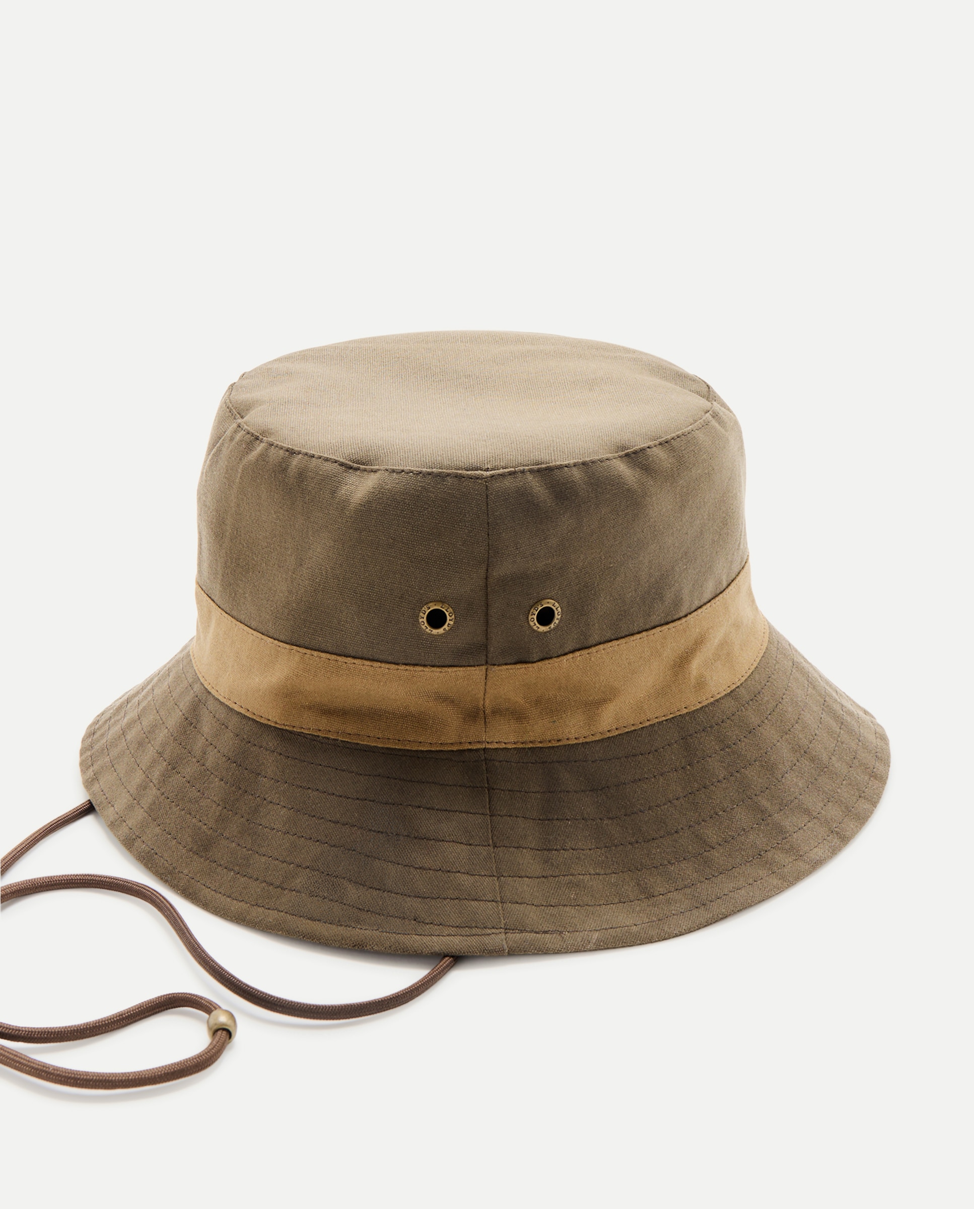 Imagen 0 de Gorro de lluvia encerado de algodón hombre Verde oscuro