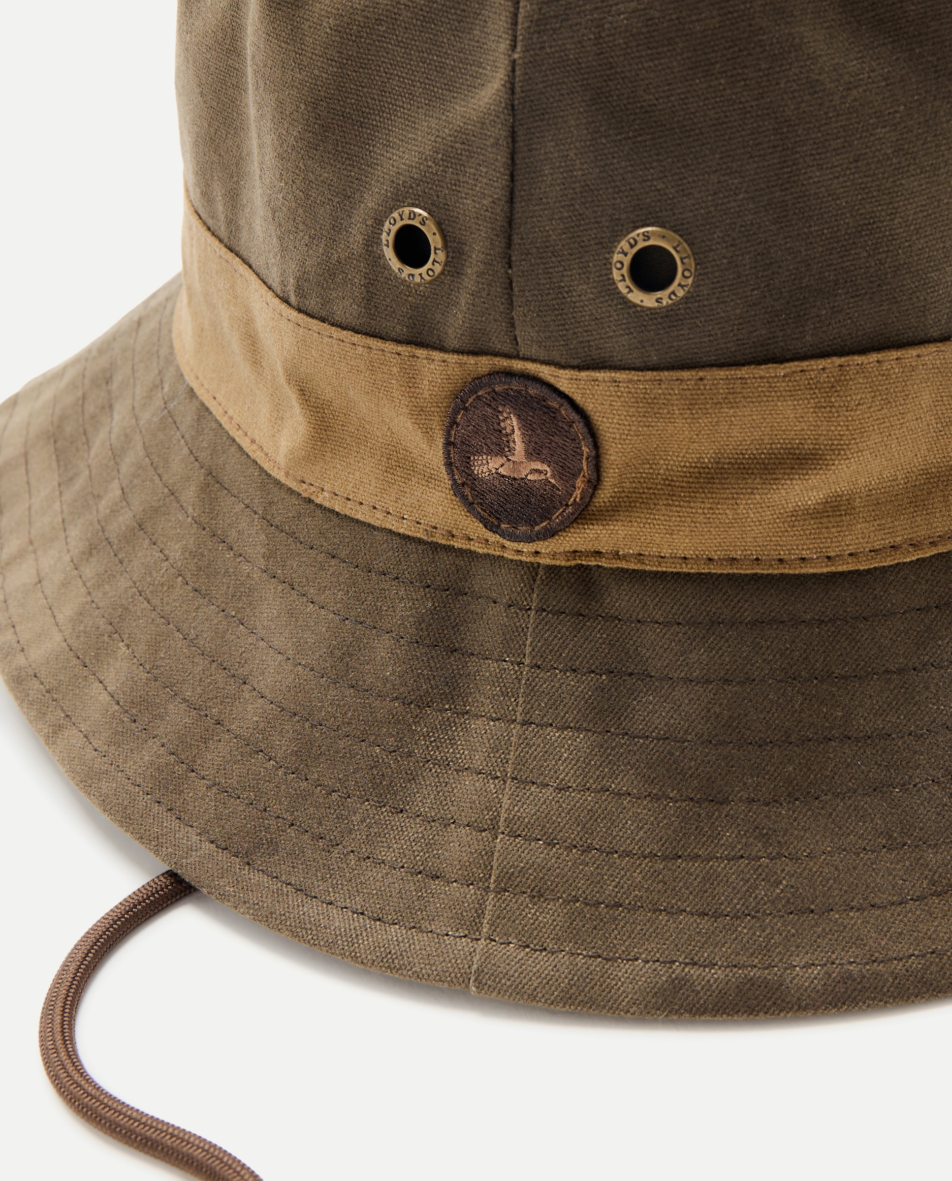 Gorro de lluvia encerado de algodón hombre - Lloyd's - Verde oscuro Verde oscuro-2
