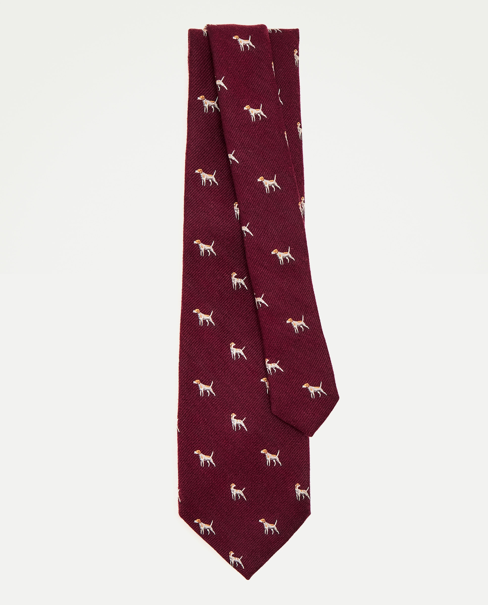 Corbata de hombre en lana/seda - Lloyd's - Burdeos Burdeos-2