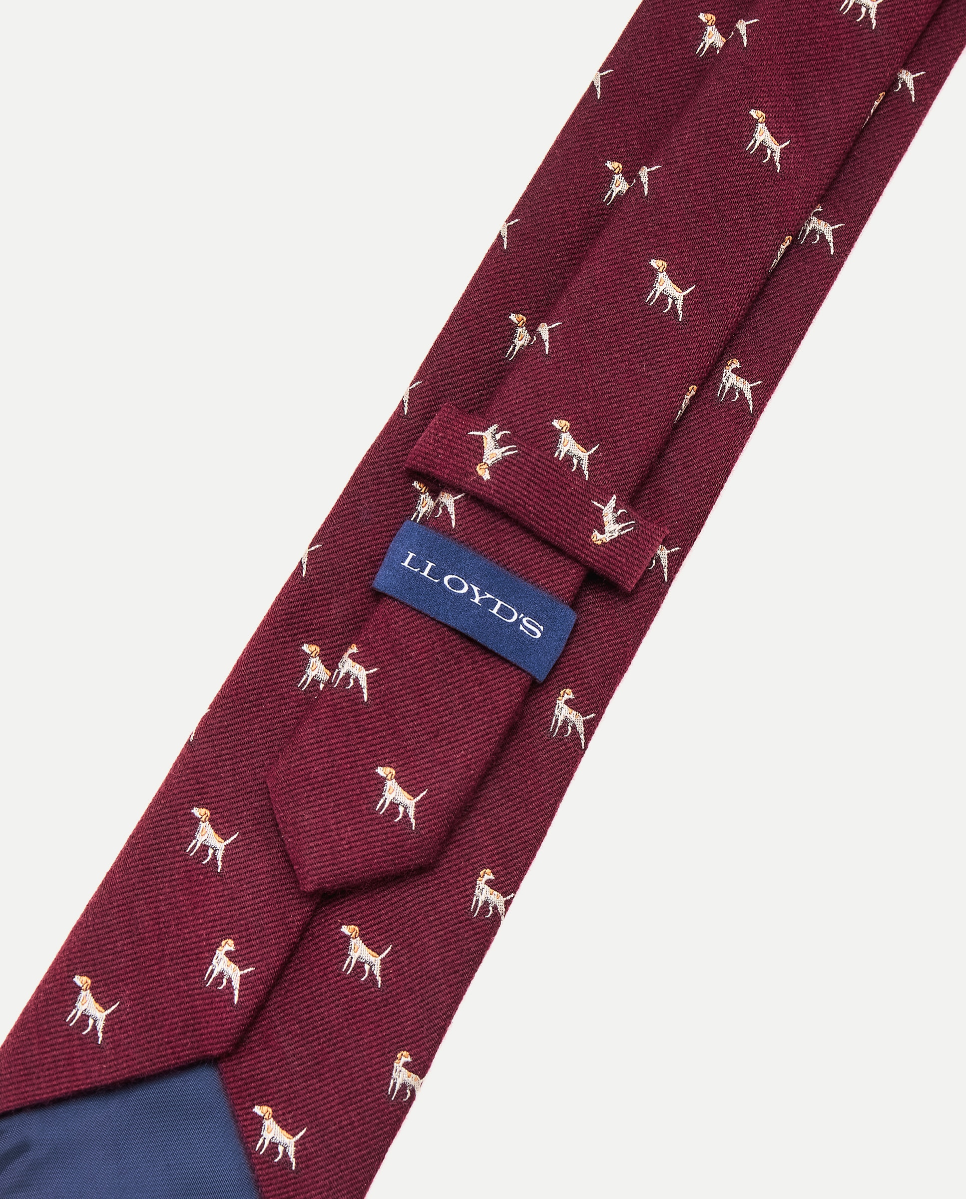 Corbata de hombre en lana/seda - Lloyd's - Burdeos Burdeos-3