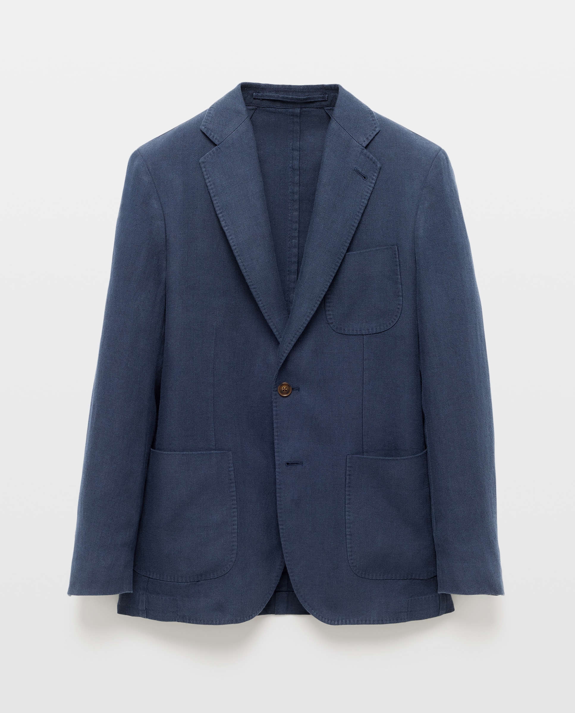 Chaqueta de hombre lino espiga - Lloyd's - Azul marino Azul marino-4