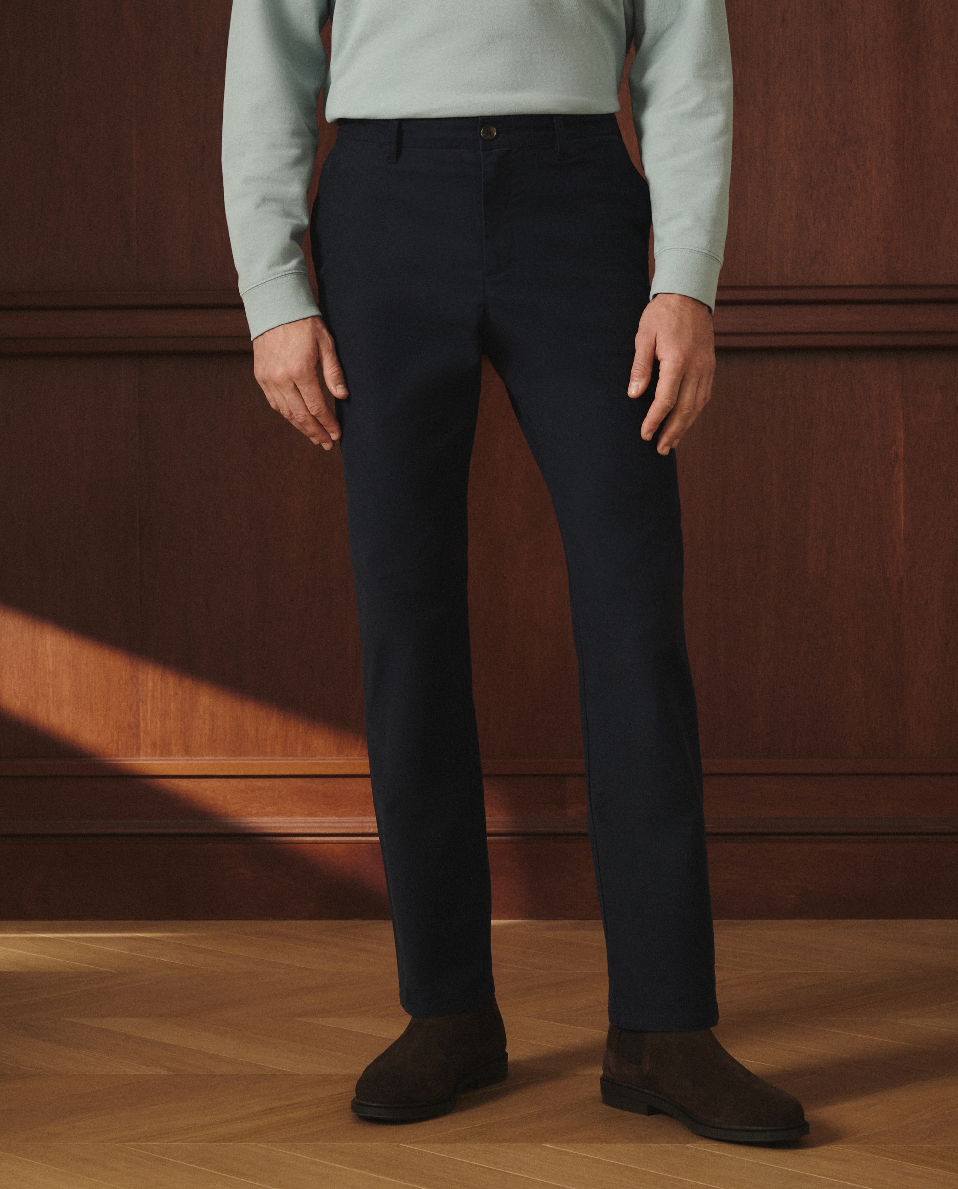 Calças Chino Azul-marinho-2