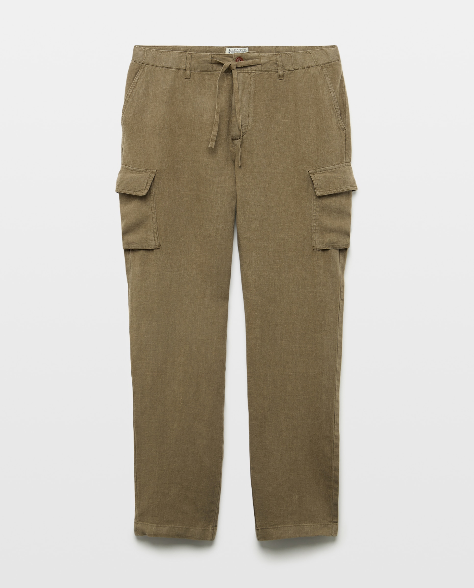 Pantalón de lino de hombre cargo - Lloyd's - Verde oscuro Verde oscuro-4