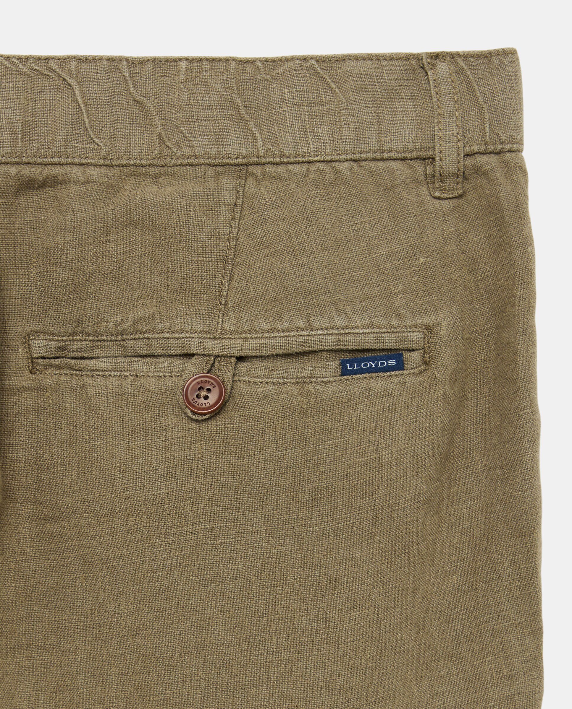 Pantalón de lino de hombre cargo - Lloyd's - Verde oscuro Verde oscuro-5