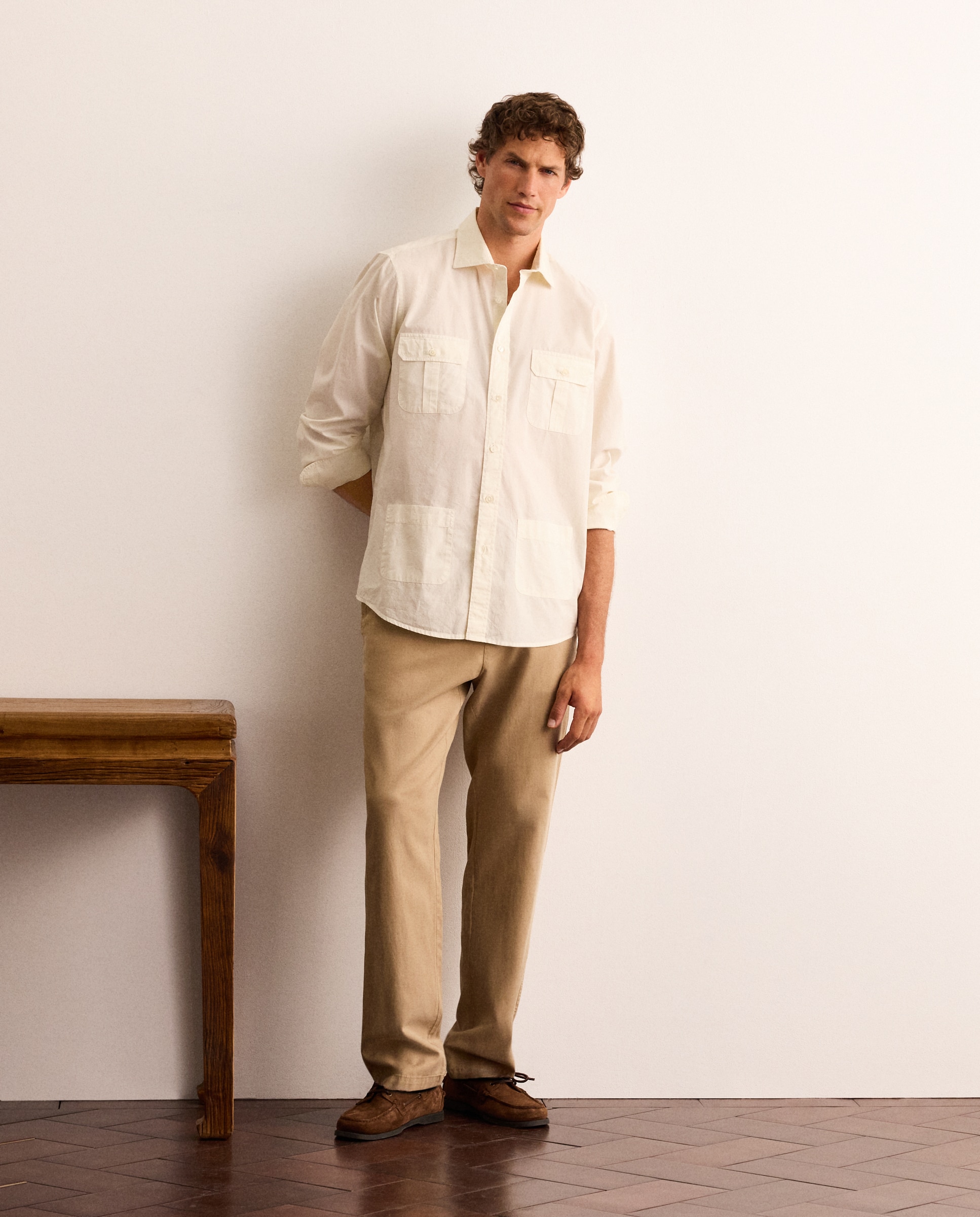 Pantalón de hombre con pliegue - Lloyd's - Marrón Marrón-1