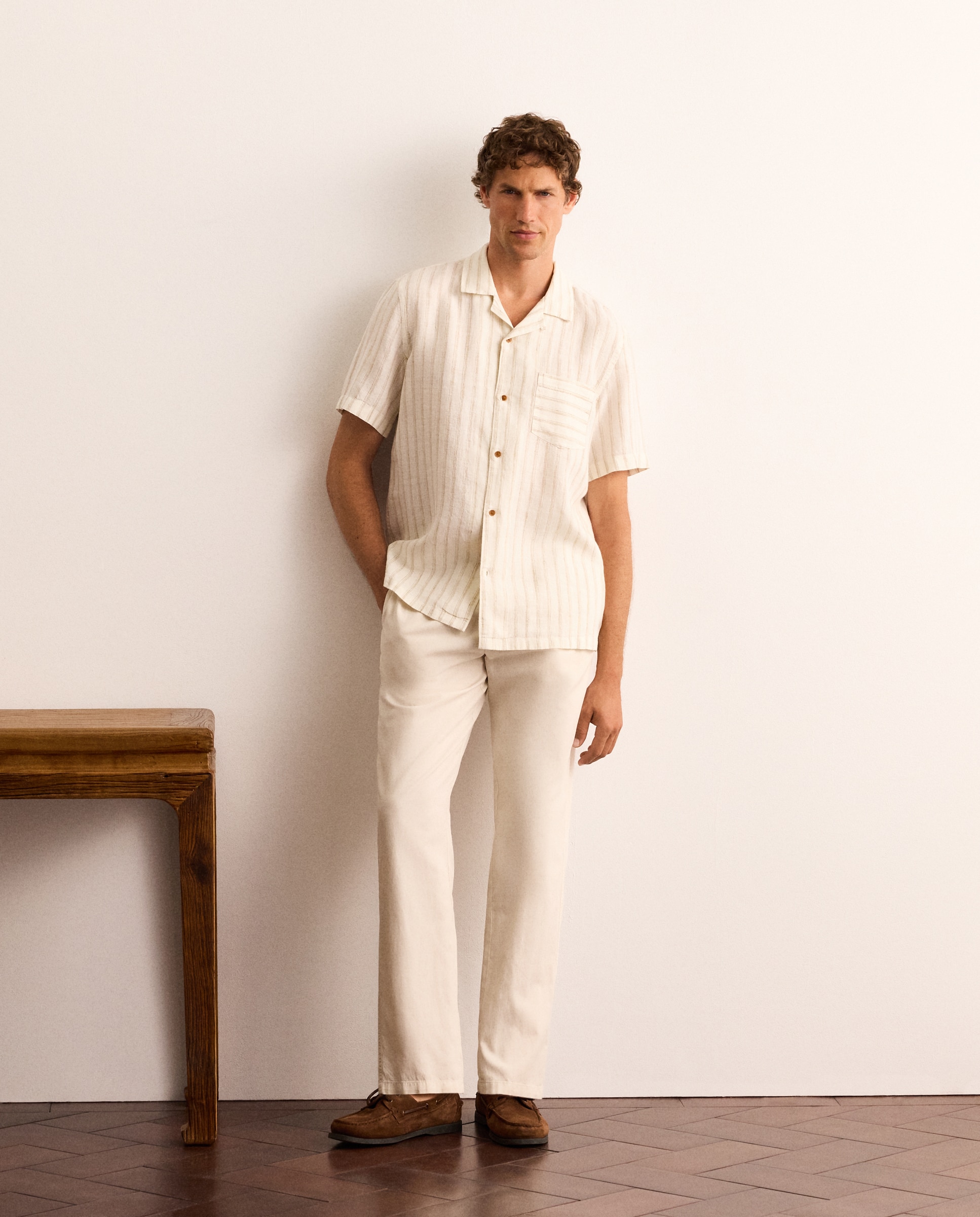 Pantalón de hombre con pliegue - Lloyd's - Crudo Crudo-1