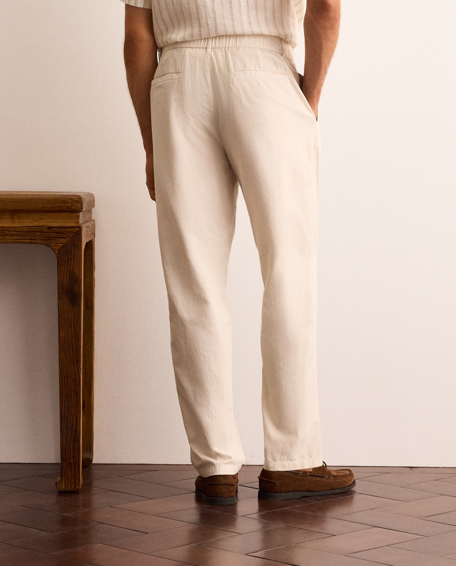 Pantalón de hombre con pliegue - Lloyd's - Crudo Crudo-3