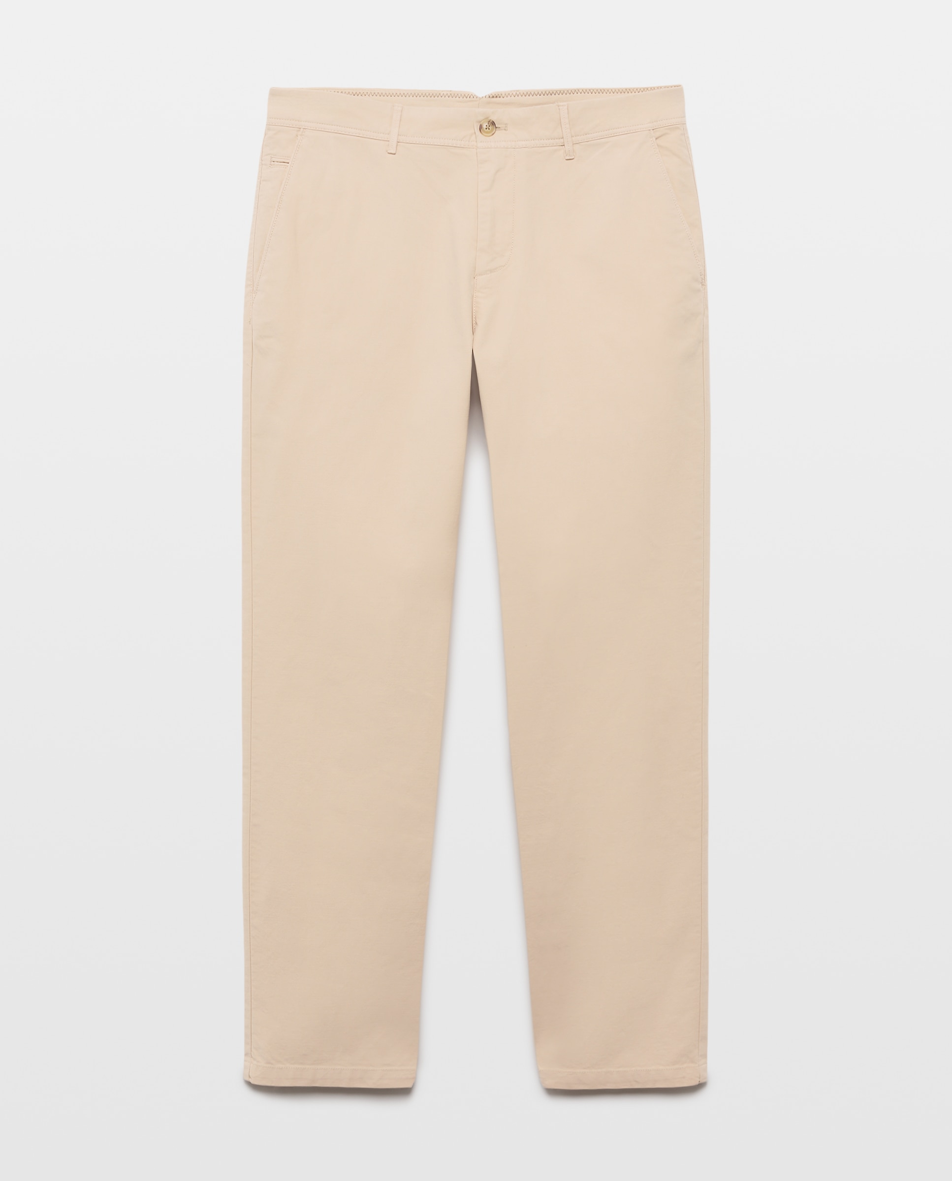 Calças Chino Classic Fit Bege-2