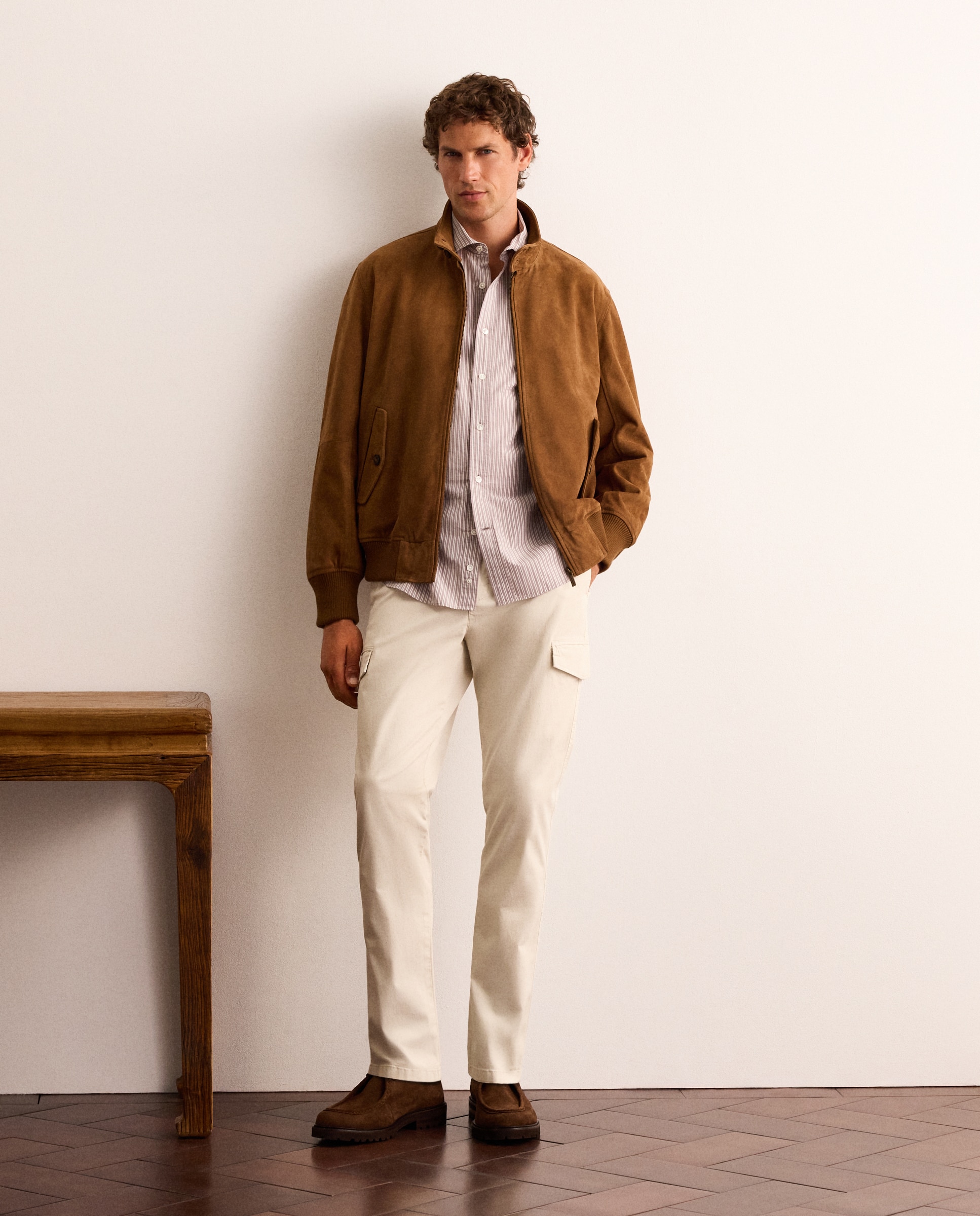 Pantalón cargo de algodón stretch ligero hombre - Lloyd's - Crema Crema-1