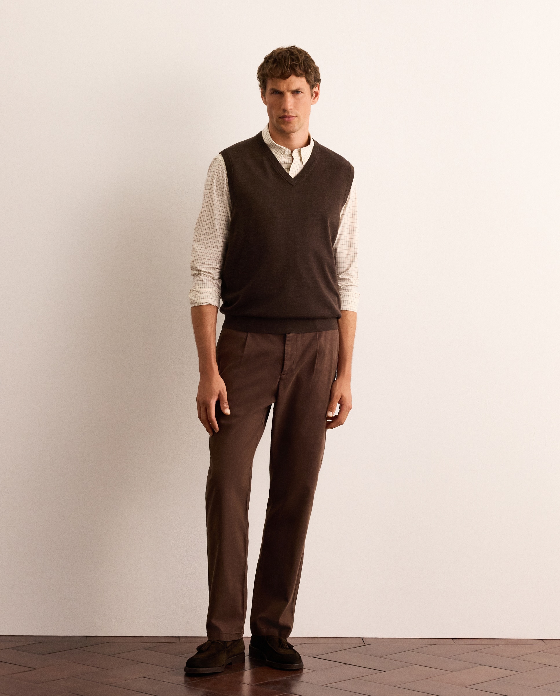Imagen 0 de Pantalón chino de hombre slim fit Marrón