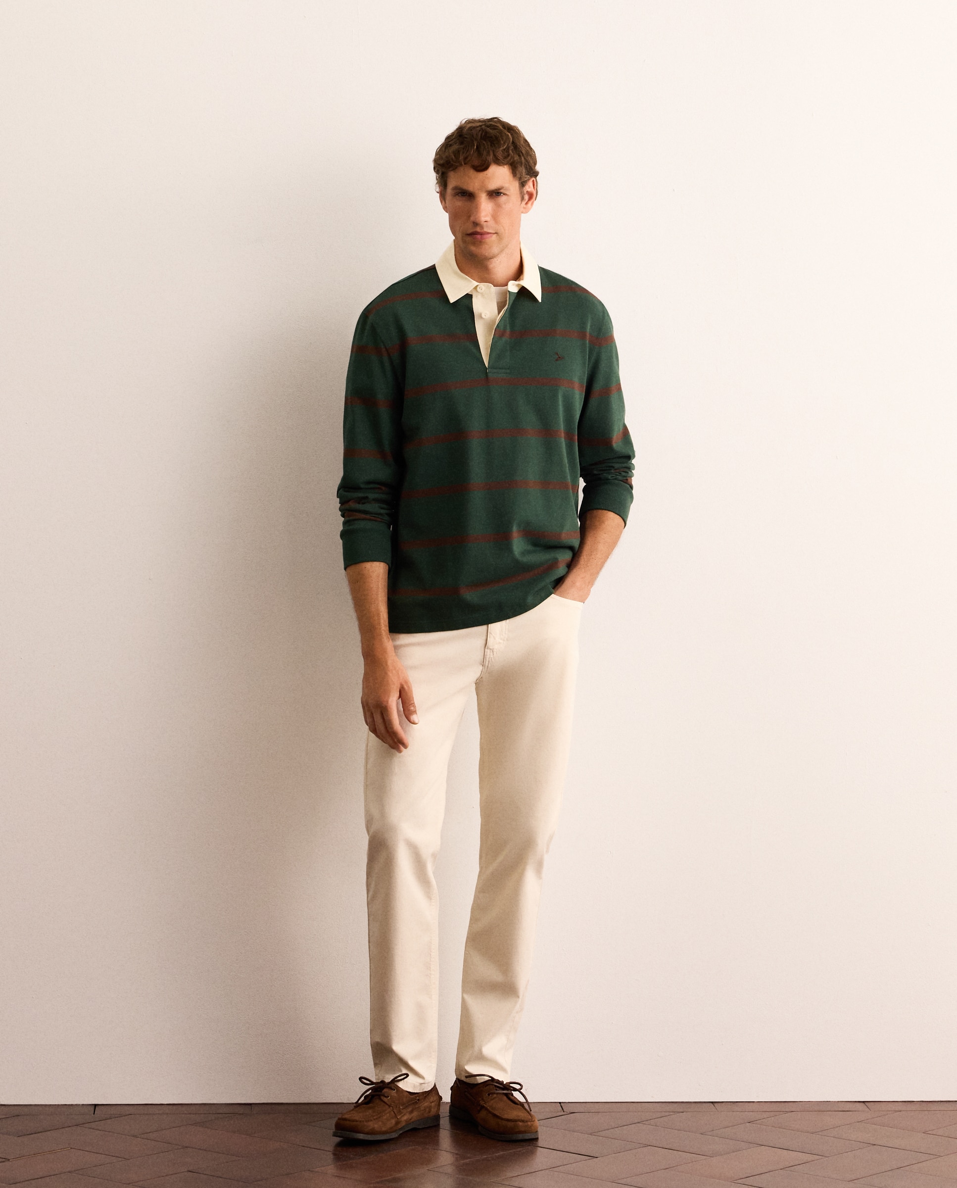 Pantalón cinco bolsillos de hombre. - Lloyd's - Crema Crema-1