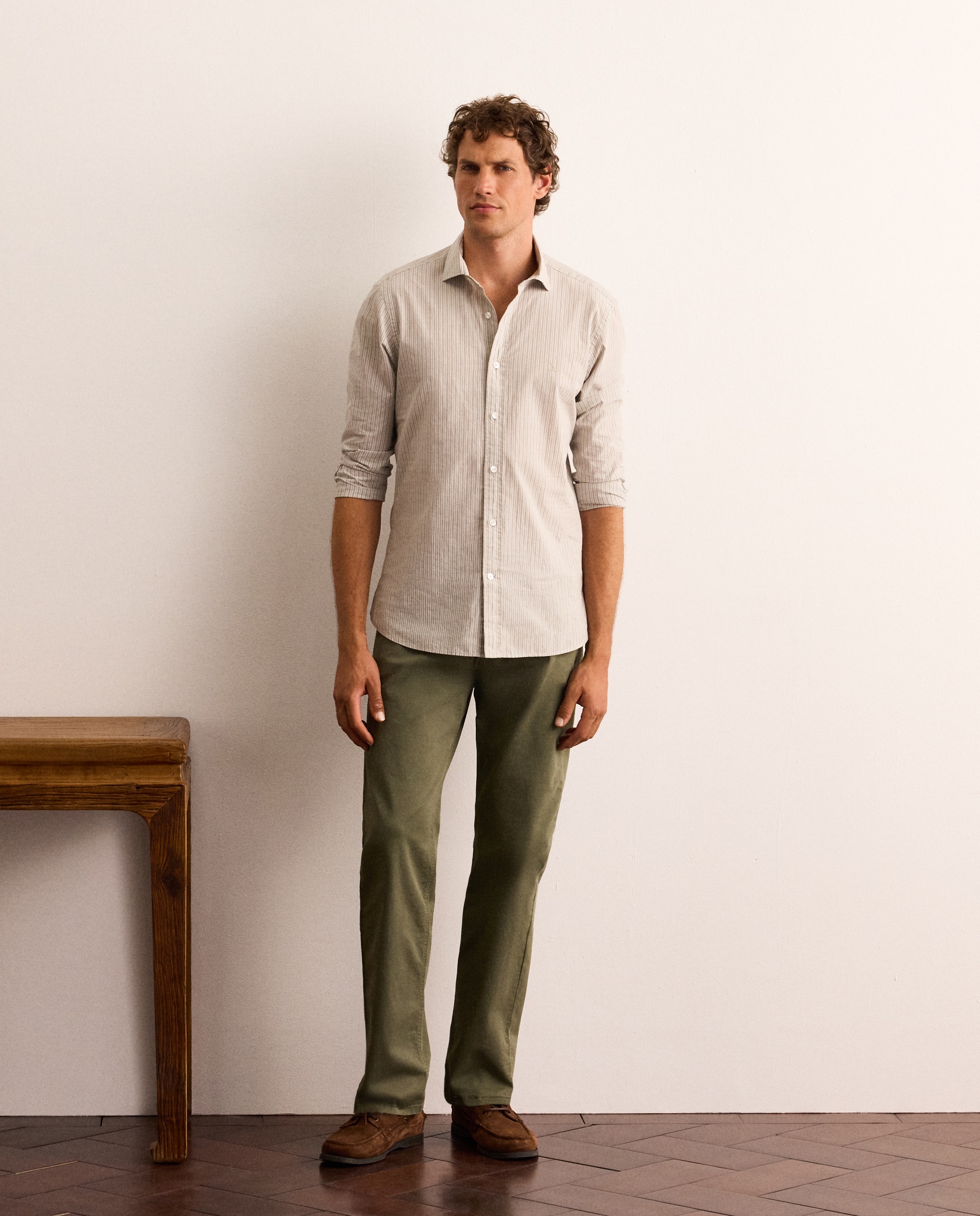 Pantalón cinco bolsillos de hombre. - Lloyd's - Verde oscuro Verde oscuro-1