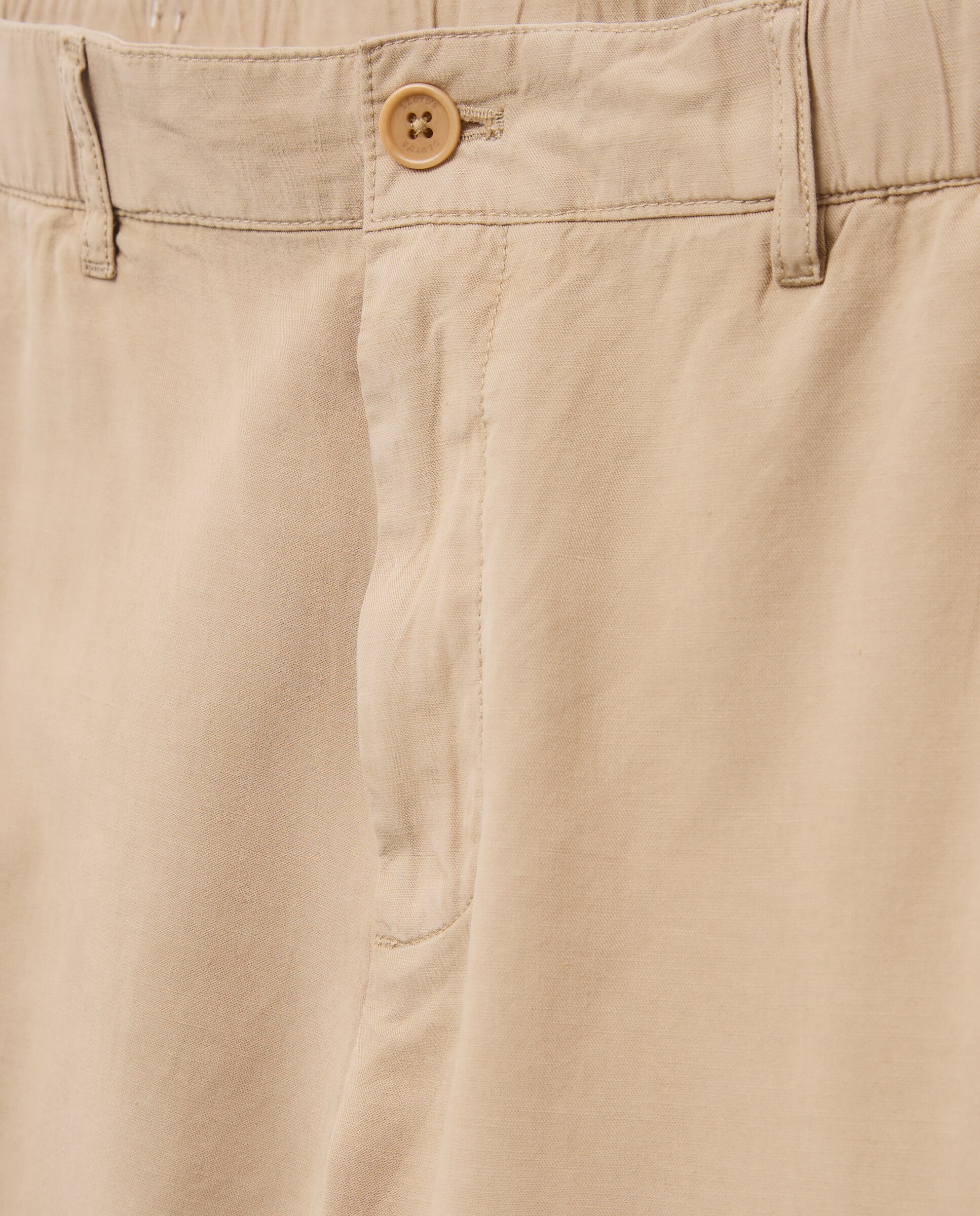 Bermudas con pliegue y cordón demezcla algodón, lyocell y lino hombre - Lloyd's - Visón Visón-5