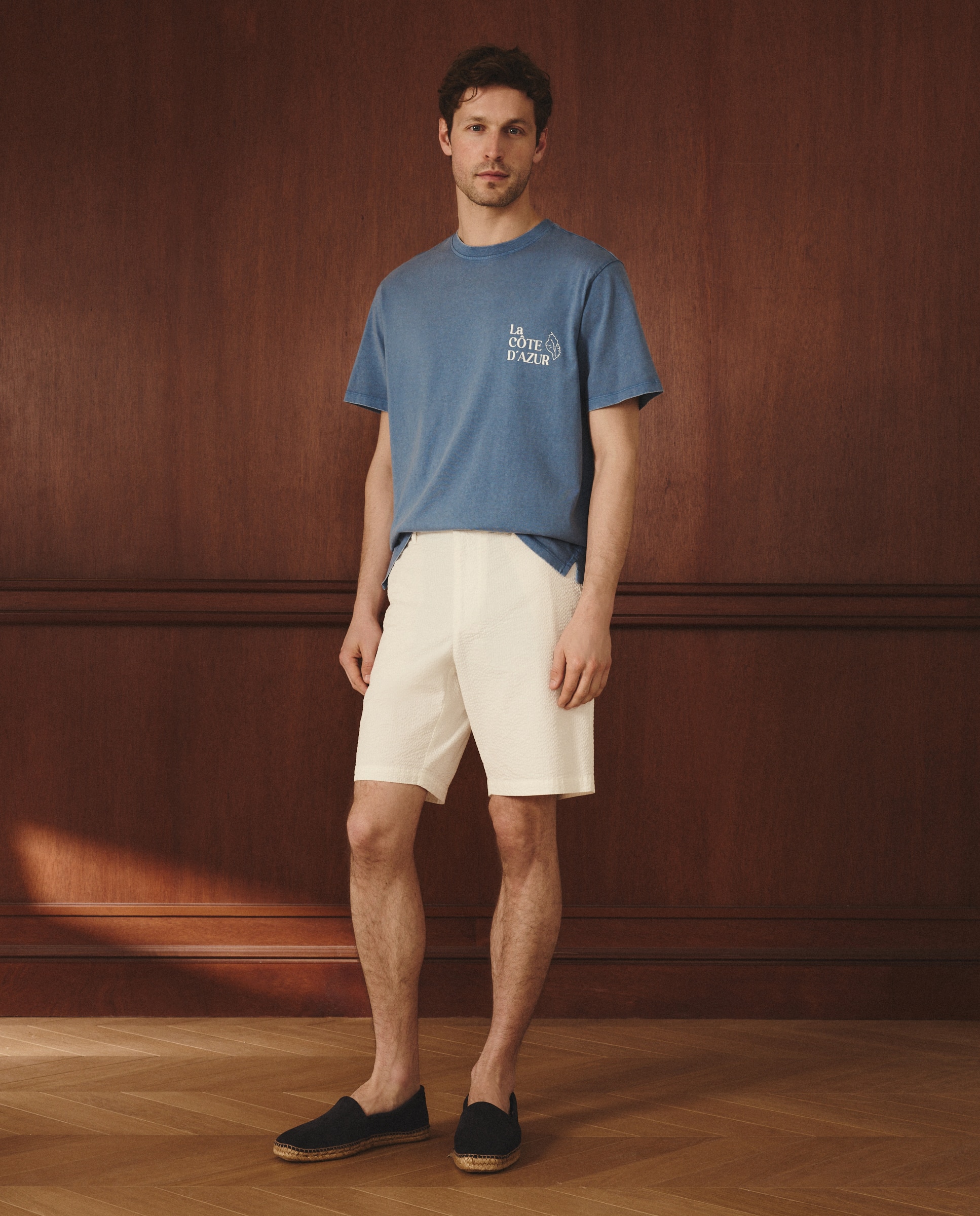 T-shirt com Estampado Azul-índigo-2