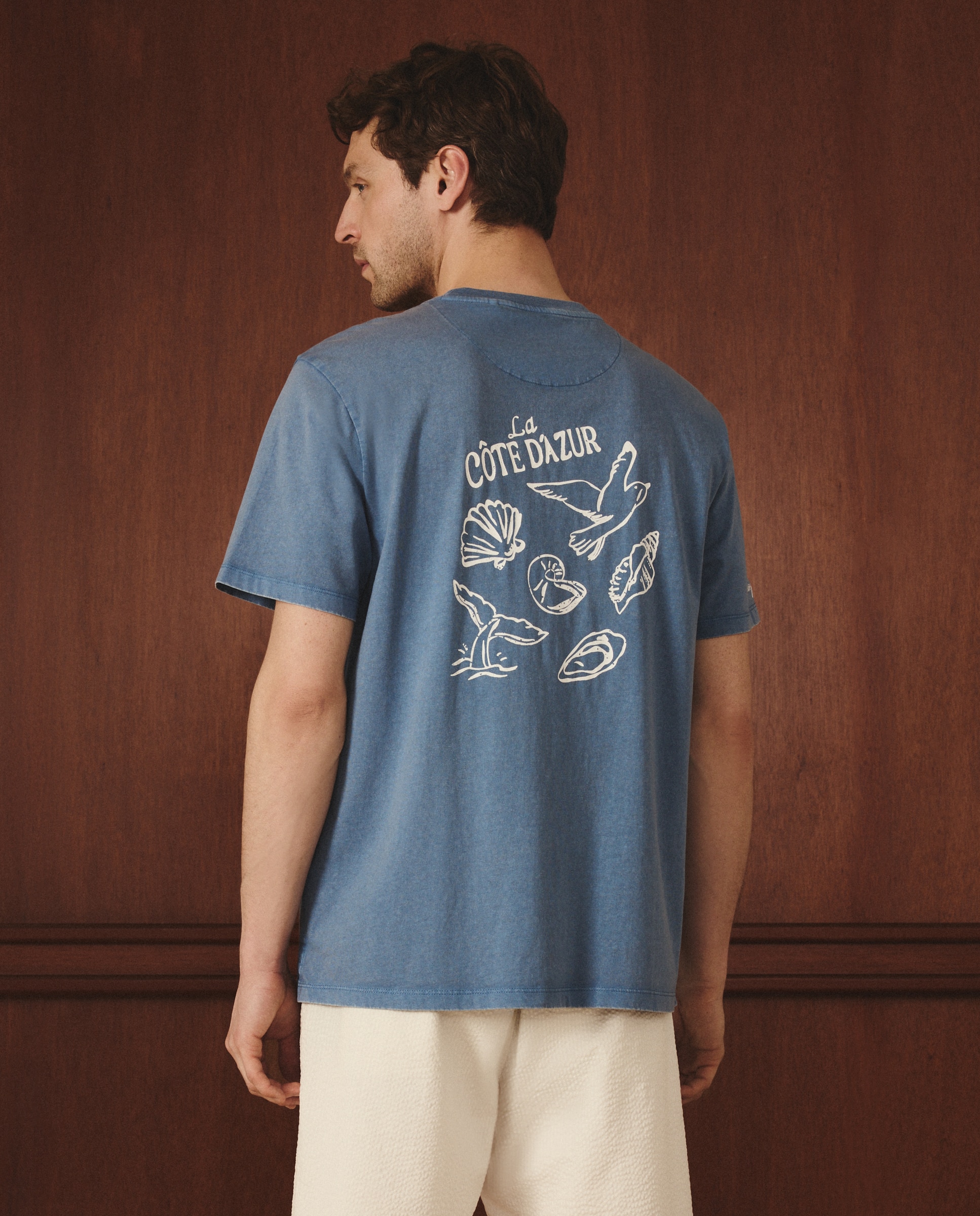 T-shirt com Estampado Azul-índigo-3