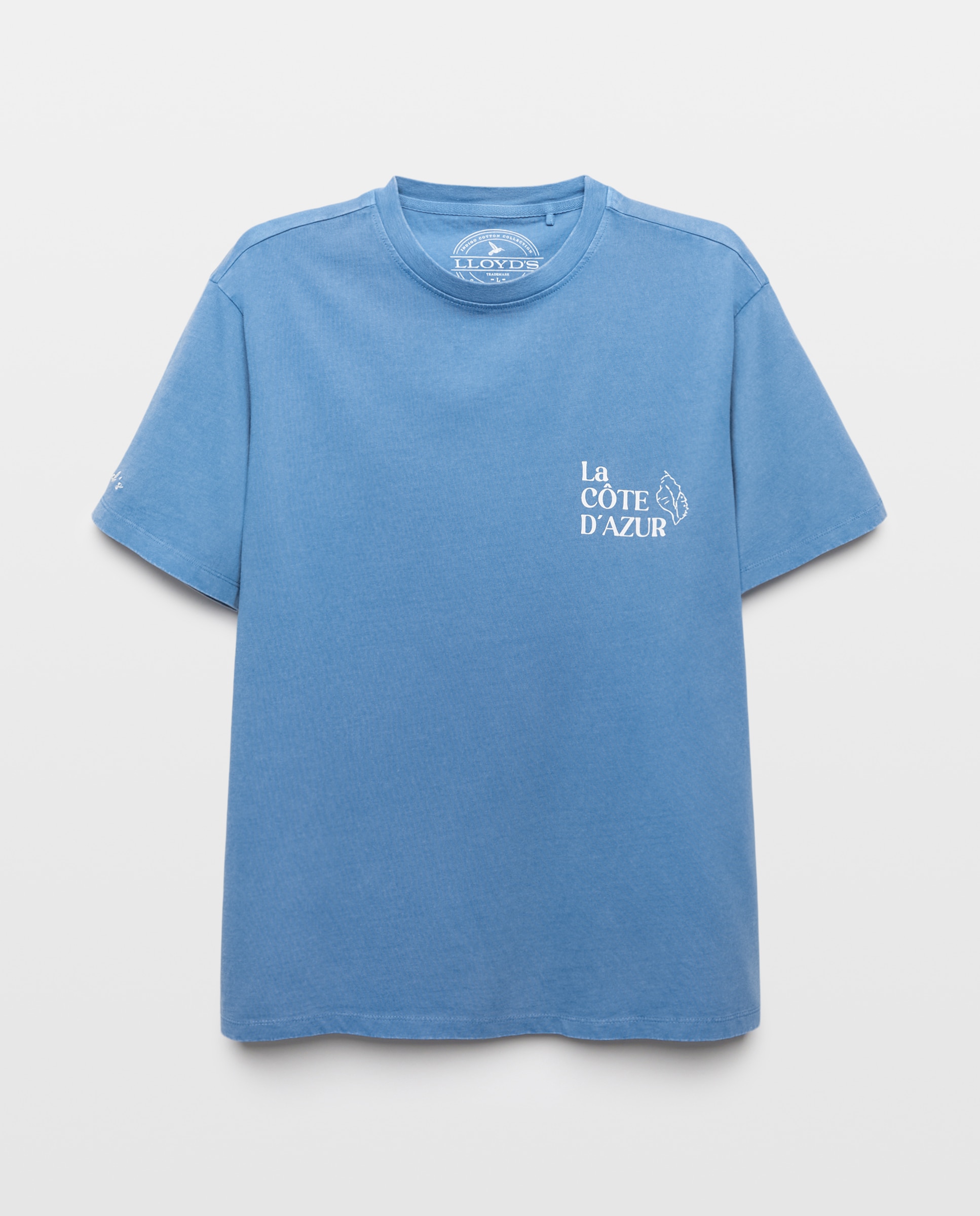 T-shirt com Estampado Azul-índigo-4