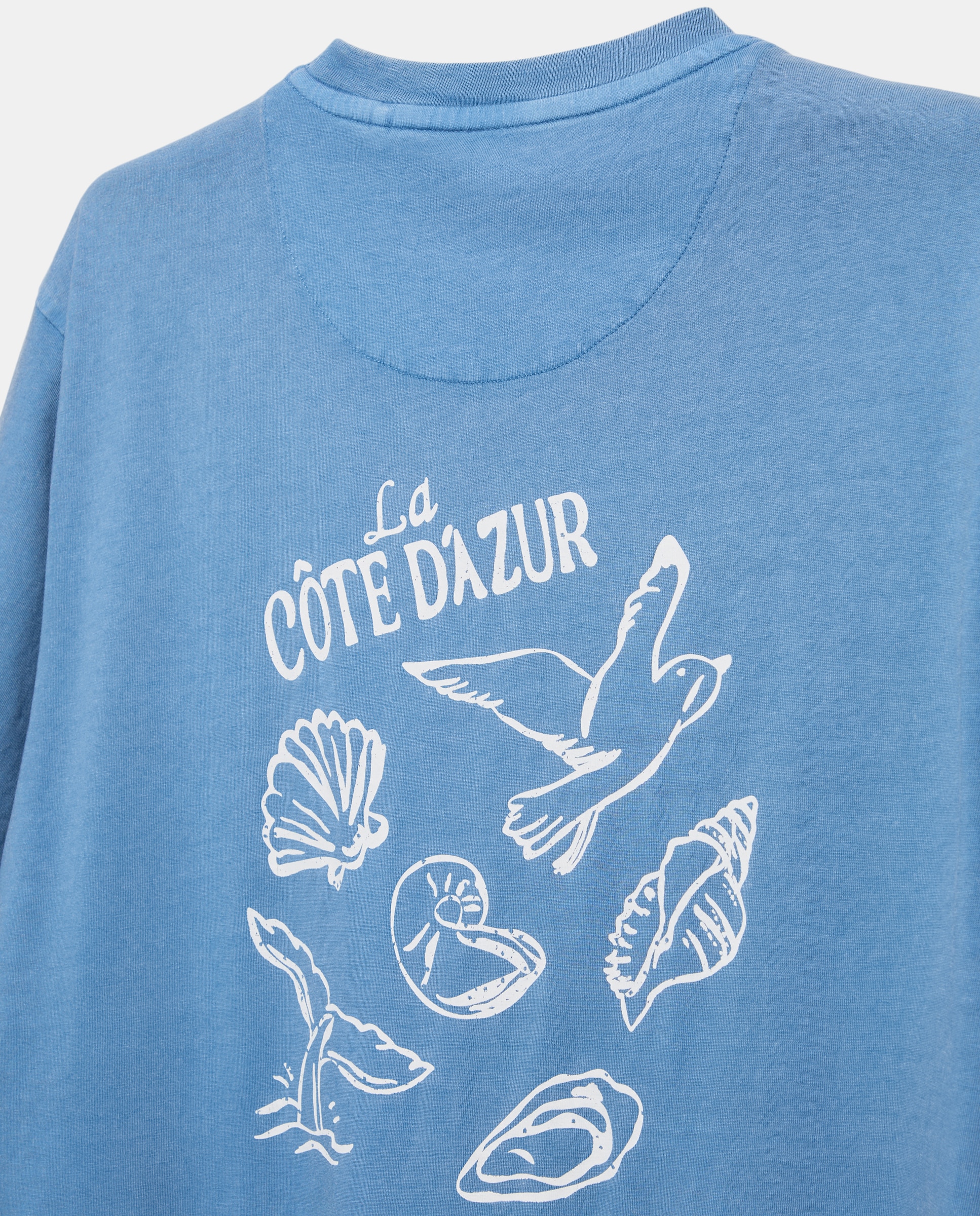 T-shirt com Estampado Azul-índigo-5