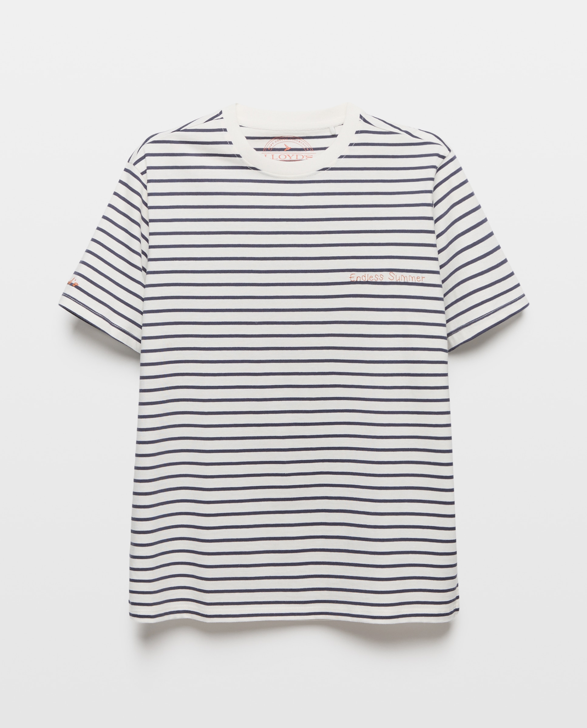 T-shirt às Riscas Azul-4