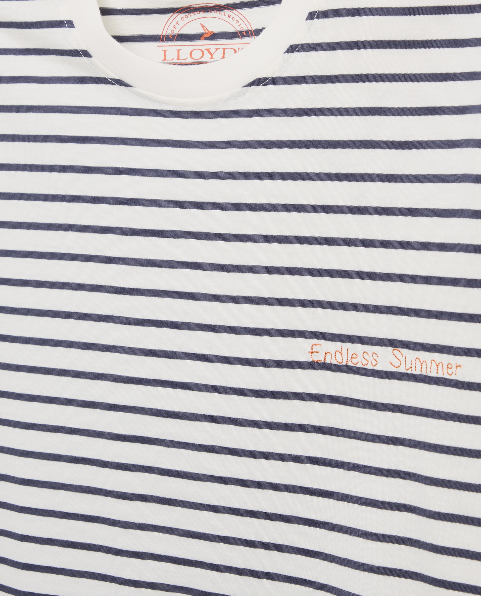 T-shirt às Riscas Azul-5