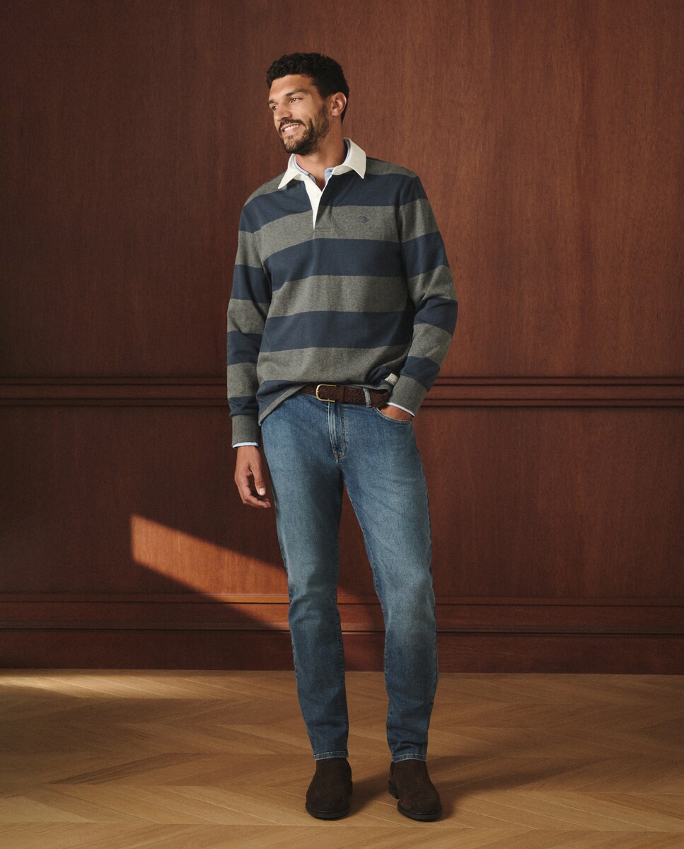 Polo Rugby de Manga Comprida Multicolor-2