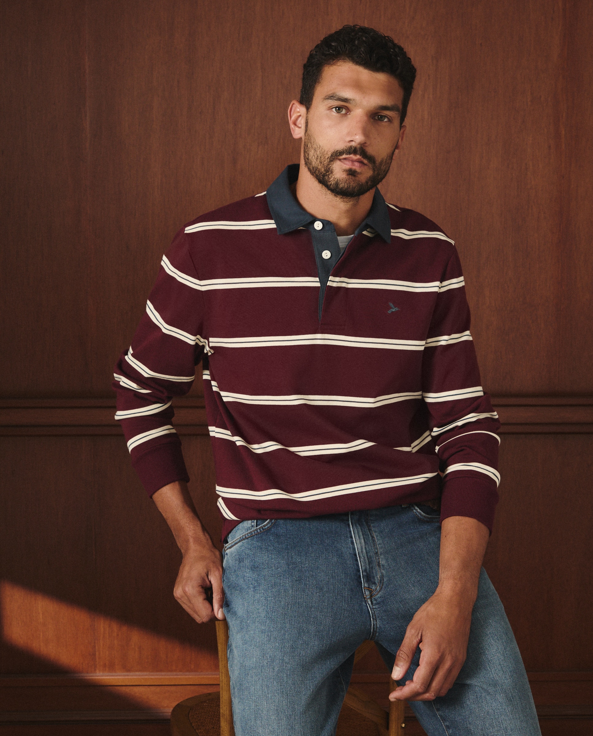 Polo Rugby de Manga Comprida Multicolor-1