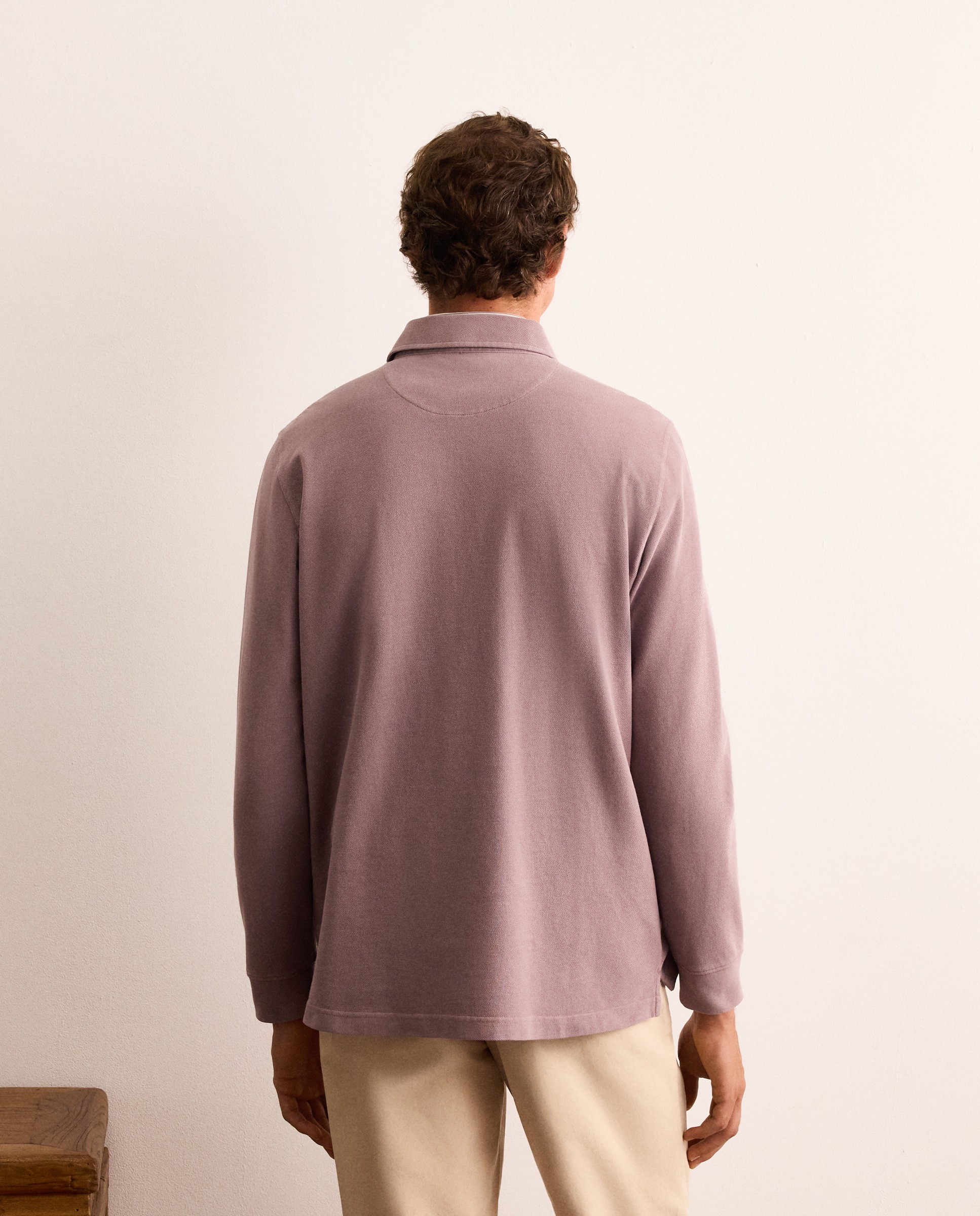 Polo de hombre de manga larga de piqué - Lloyd's - Lila Lila-3