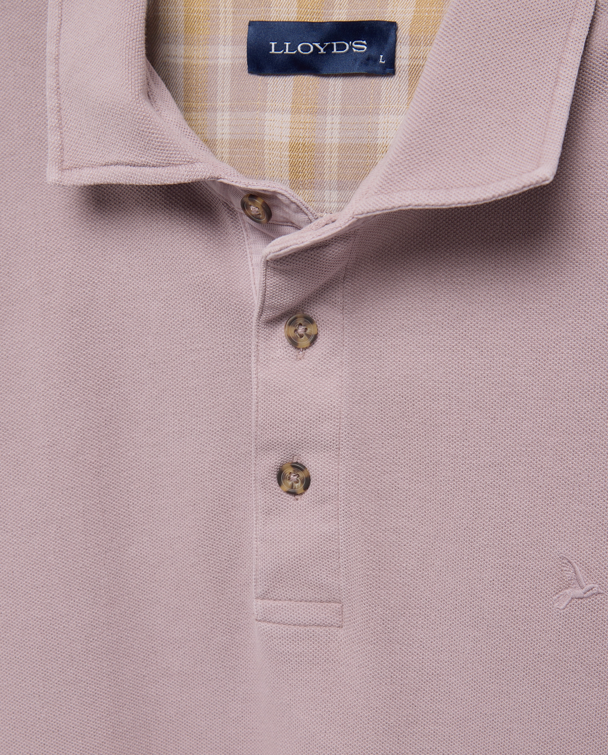 Polo de hombre de manga larga de piqué - Lloyd's - Lila Lila-5